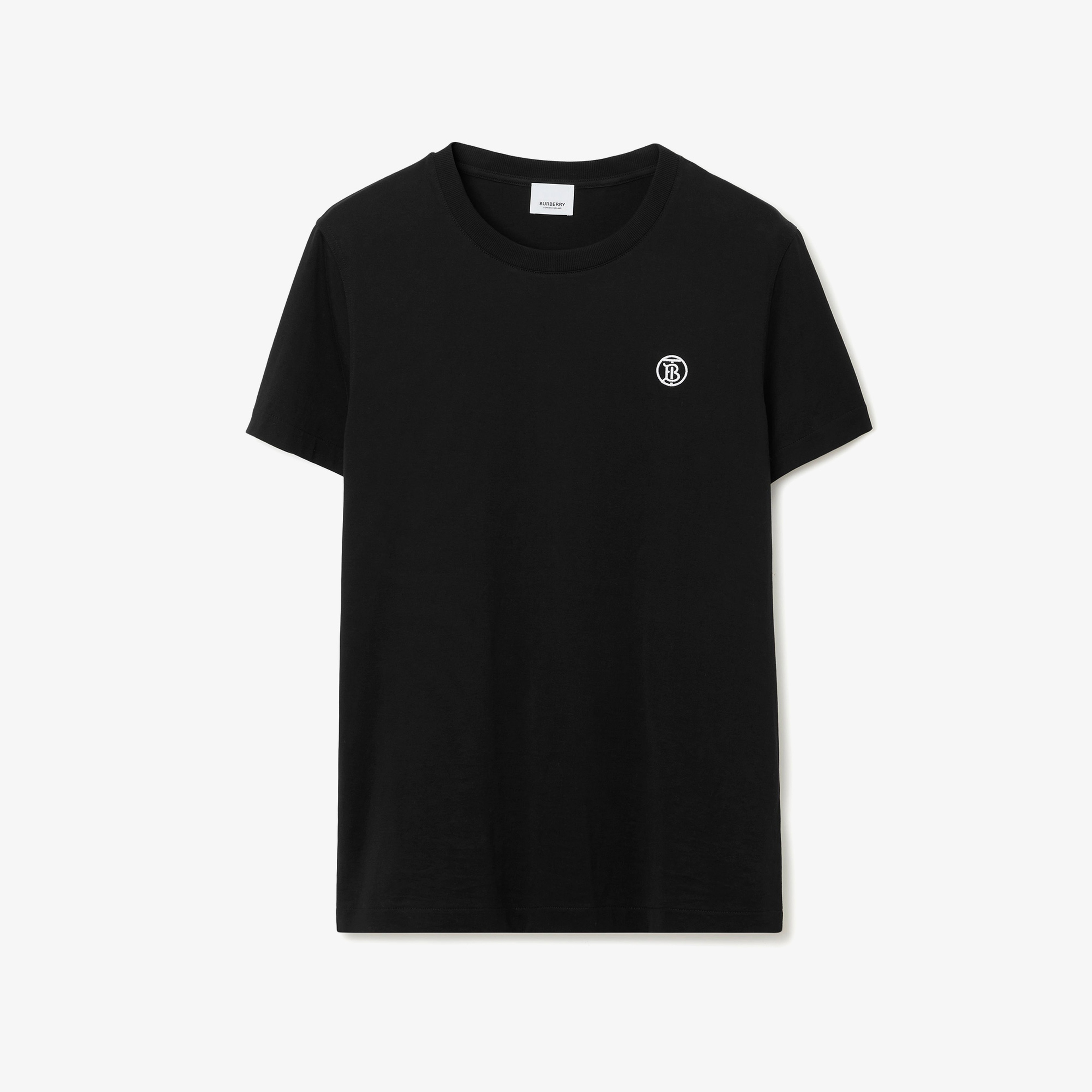 Burberry Parker Cotton Erkek Siyah T-Shirt