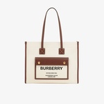 Burberry Medium Freya Kadın Krem Rengi El Çantası