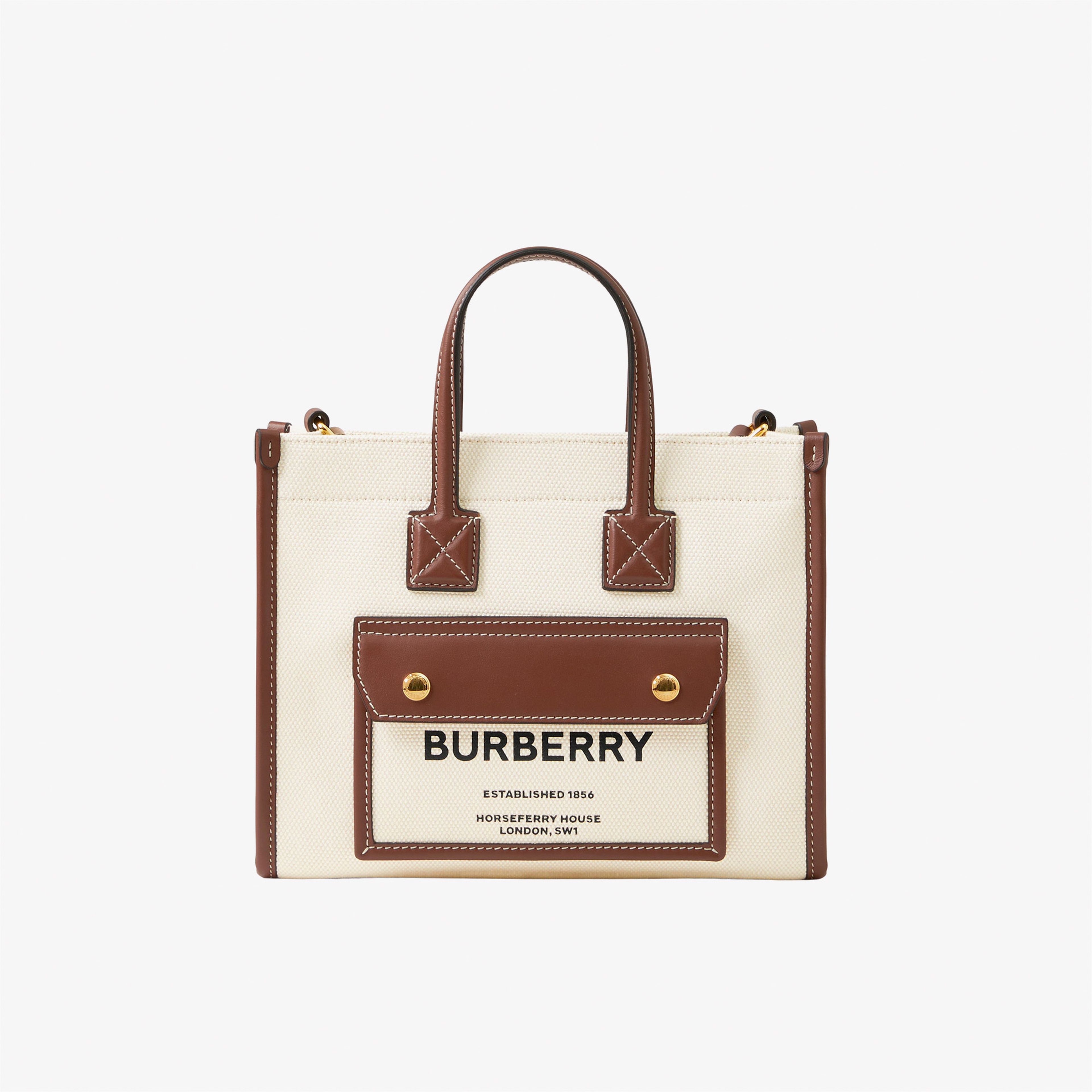 Burberry Mini Freya Kadın Krem Rengi El Çantası
