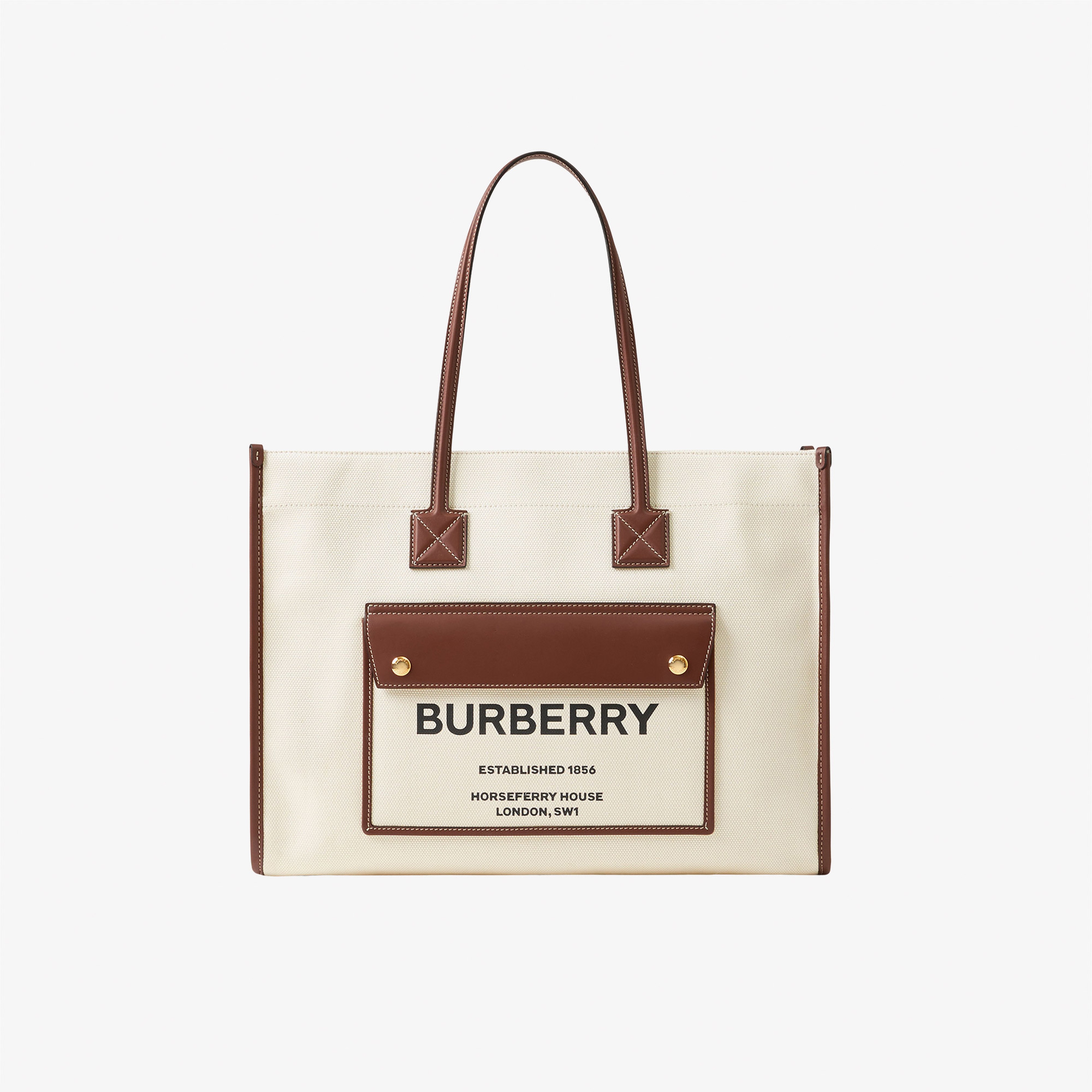 Burberry Small Freya Kadın Krem Rengi El Çantası