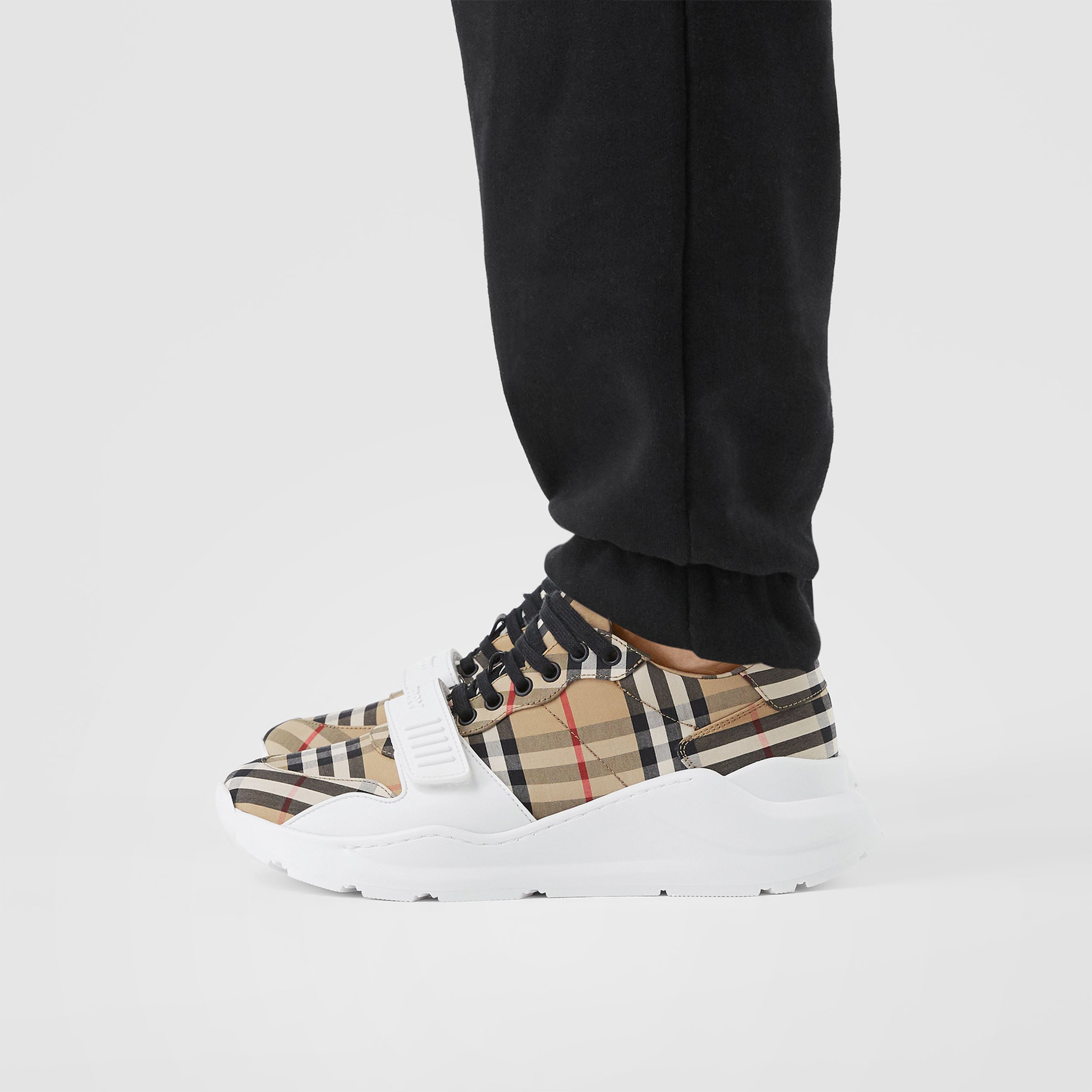 Burberry Regis Low Vintage Cotton Erkek Bej Sneakers