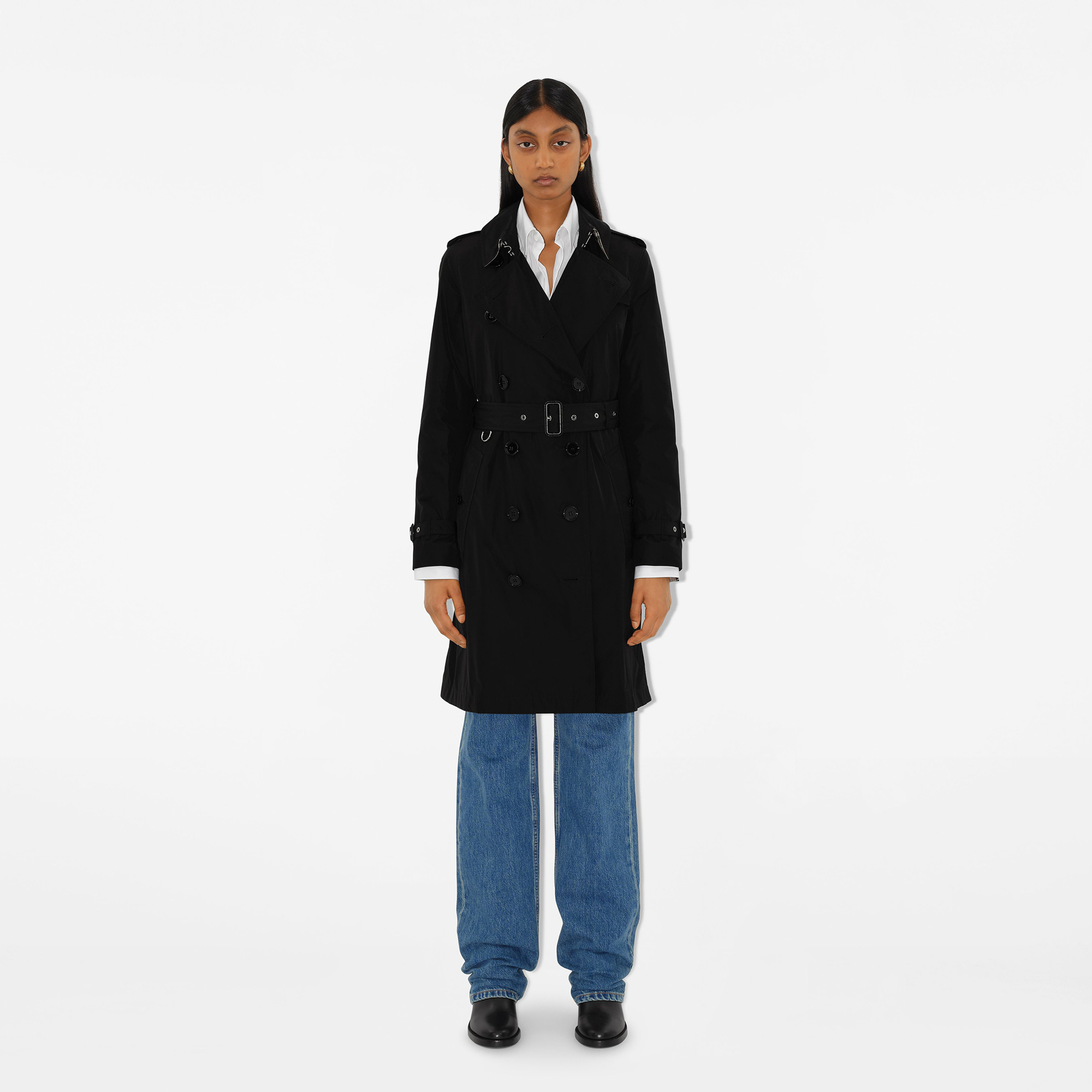 Burberry Mid-length Taffeta Kensington Kadın Siyah