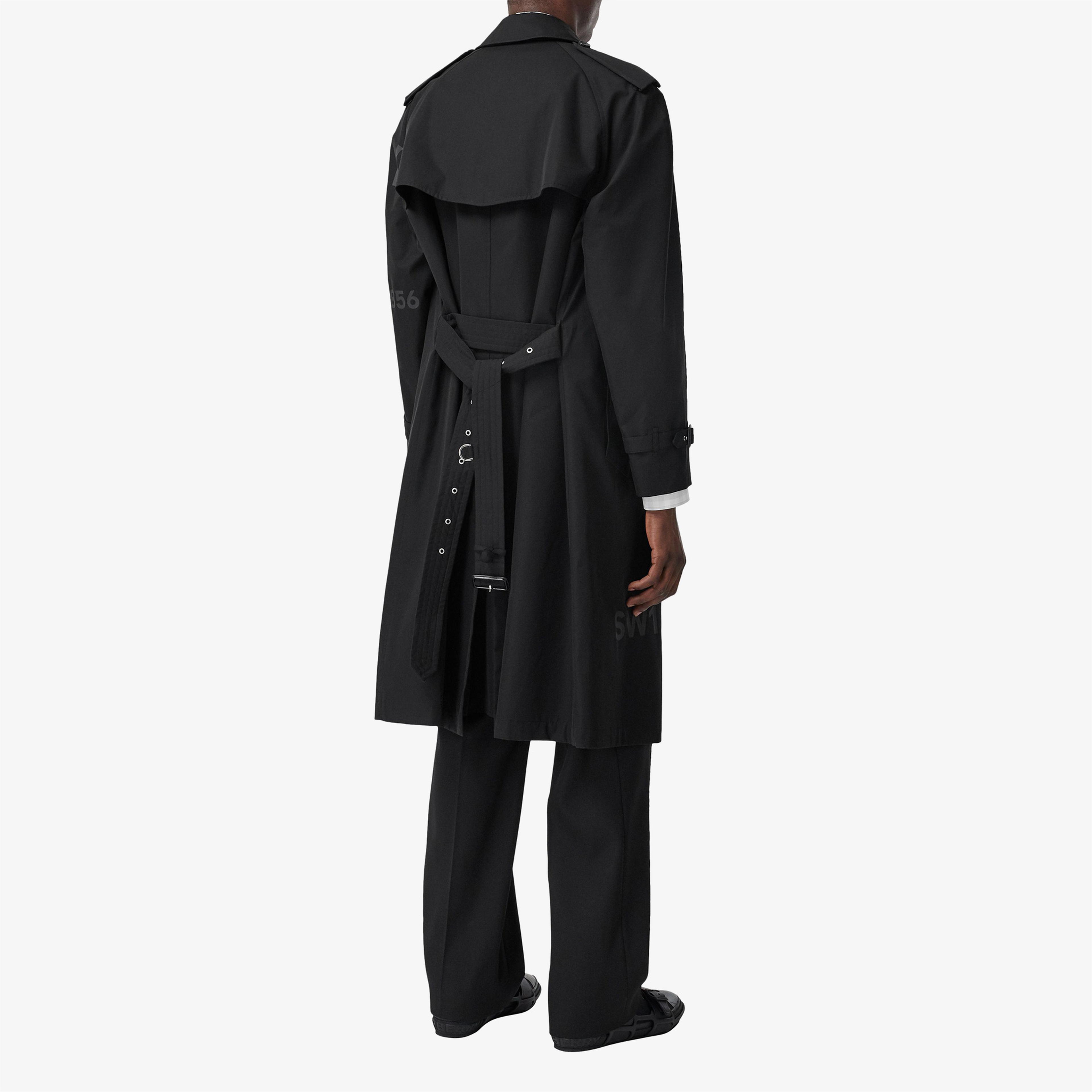 Burberry Westminster Horseferry Print Cotton Gabardine Erkek Siyah Trençkot
