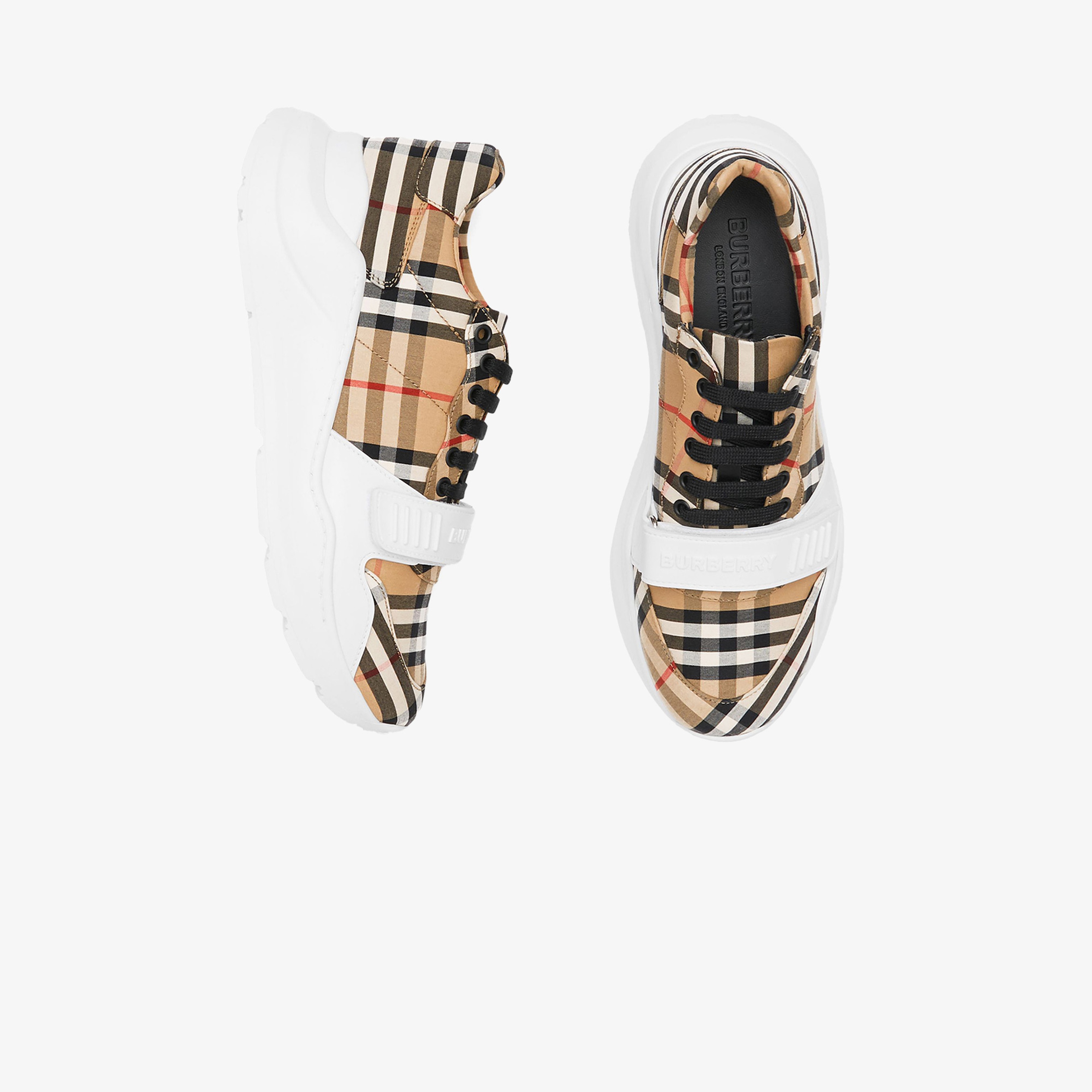 Burberry Regis Low Vintage Cotton Erkek Bej Sneakers
