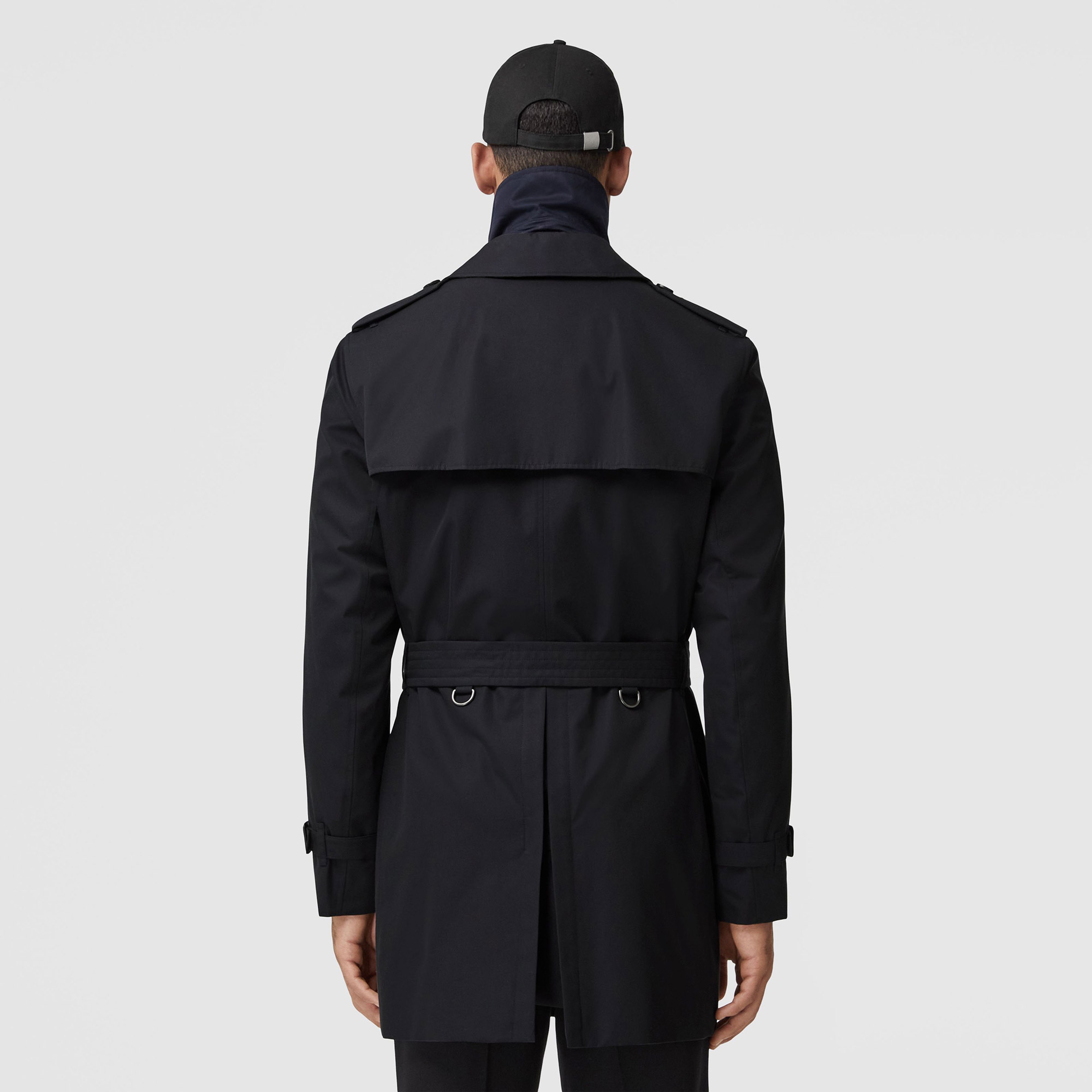 Burberry The Short Wimbledon Erkek Siyah Trençkot