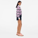 Burberry Striped Cotton Kadın Mor Polo