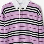 Burberry Striped Cotton Kadın Mor Polo