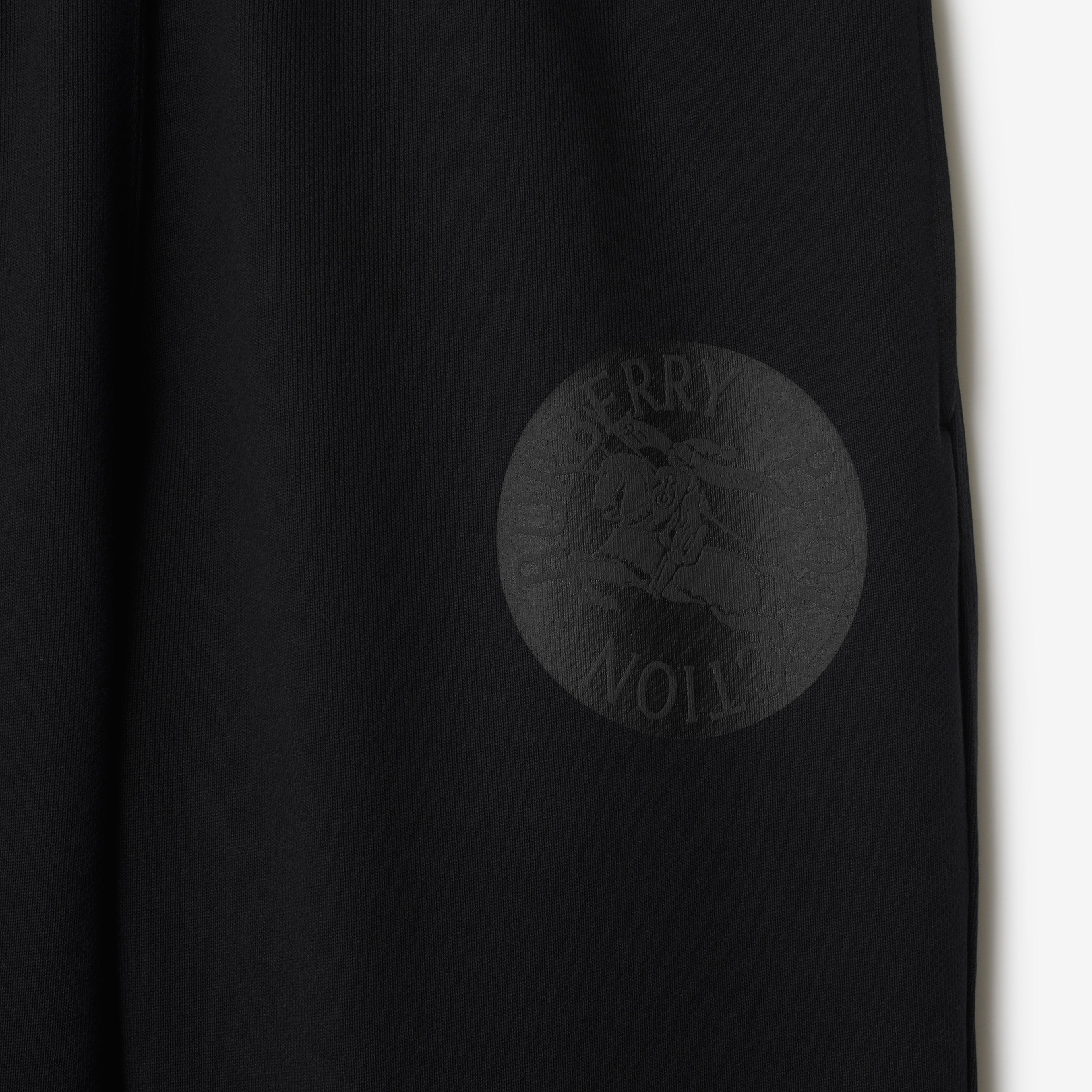 Burberry Sic Badge Cotton Jogging Erkek Siyah Eşofman Altı