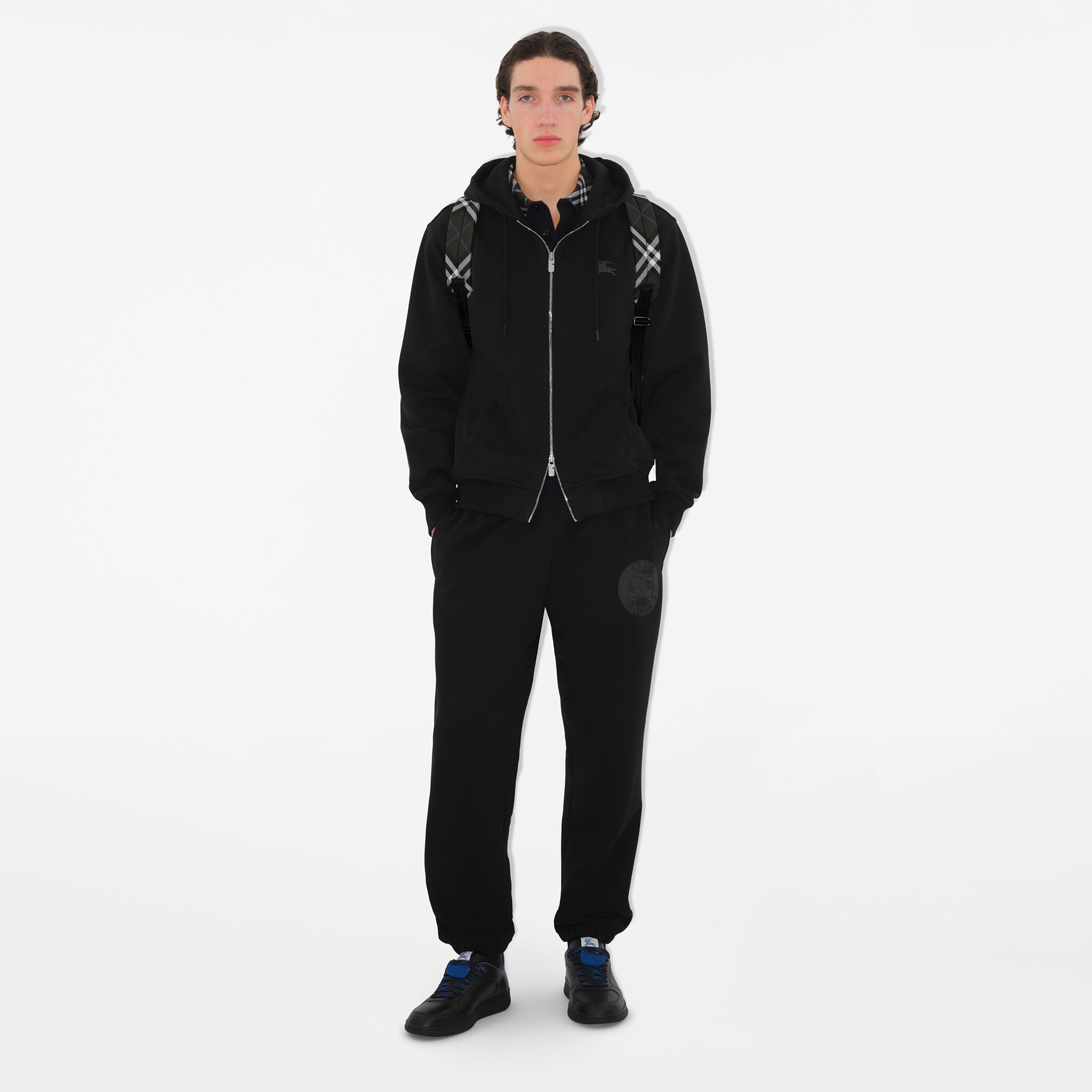 Burberry Sic Badge Cotton Jogging Erkek Siyah Eşofman Altı