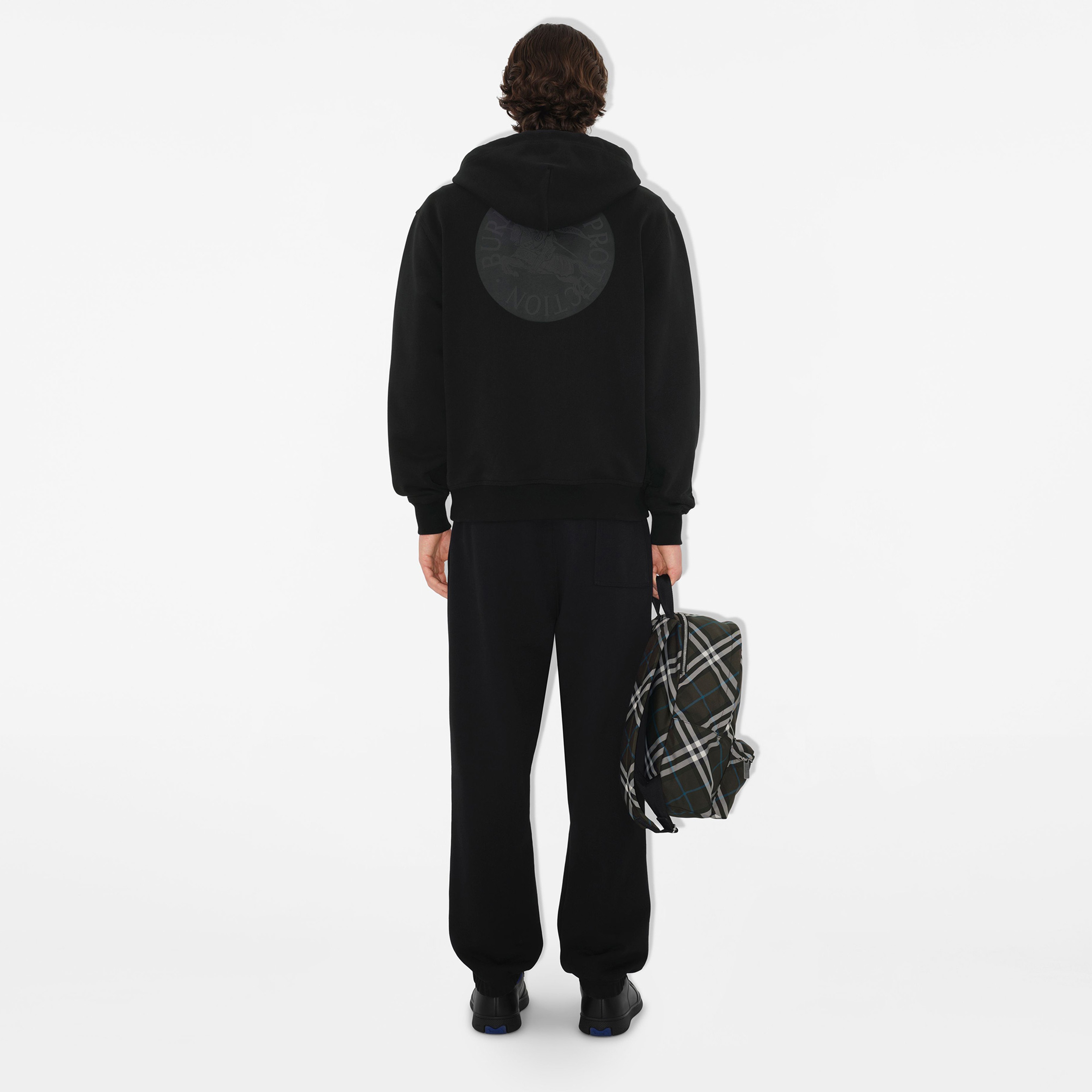 Burberry Sic Badge Cotton Jogging Erkek Siyah Eşofman Altı