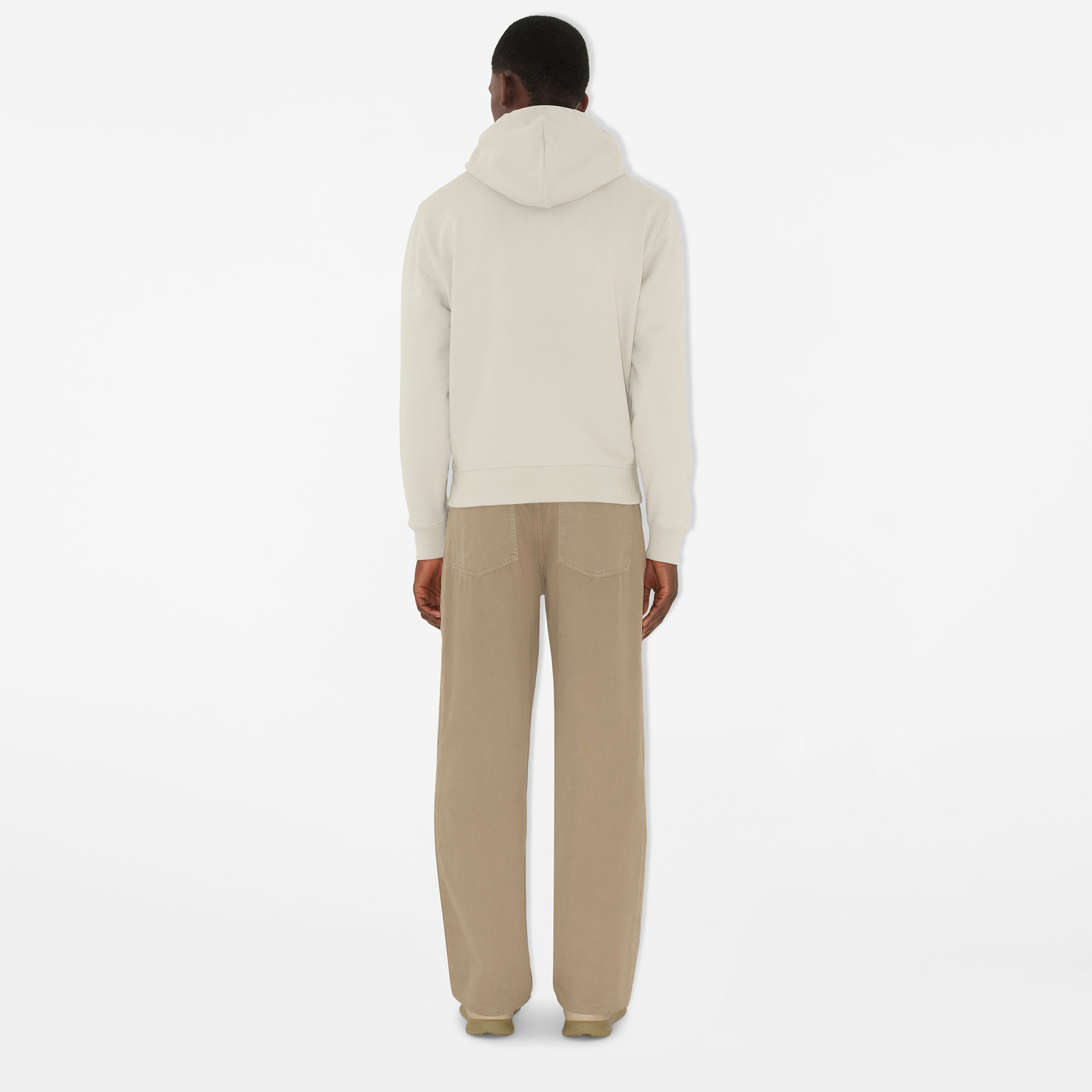 Burberry For Knot Logo Cotton Erkek Beyaz Hoodie