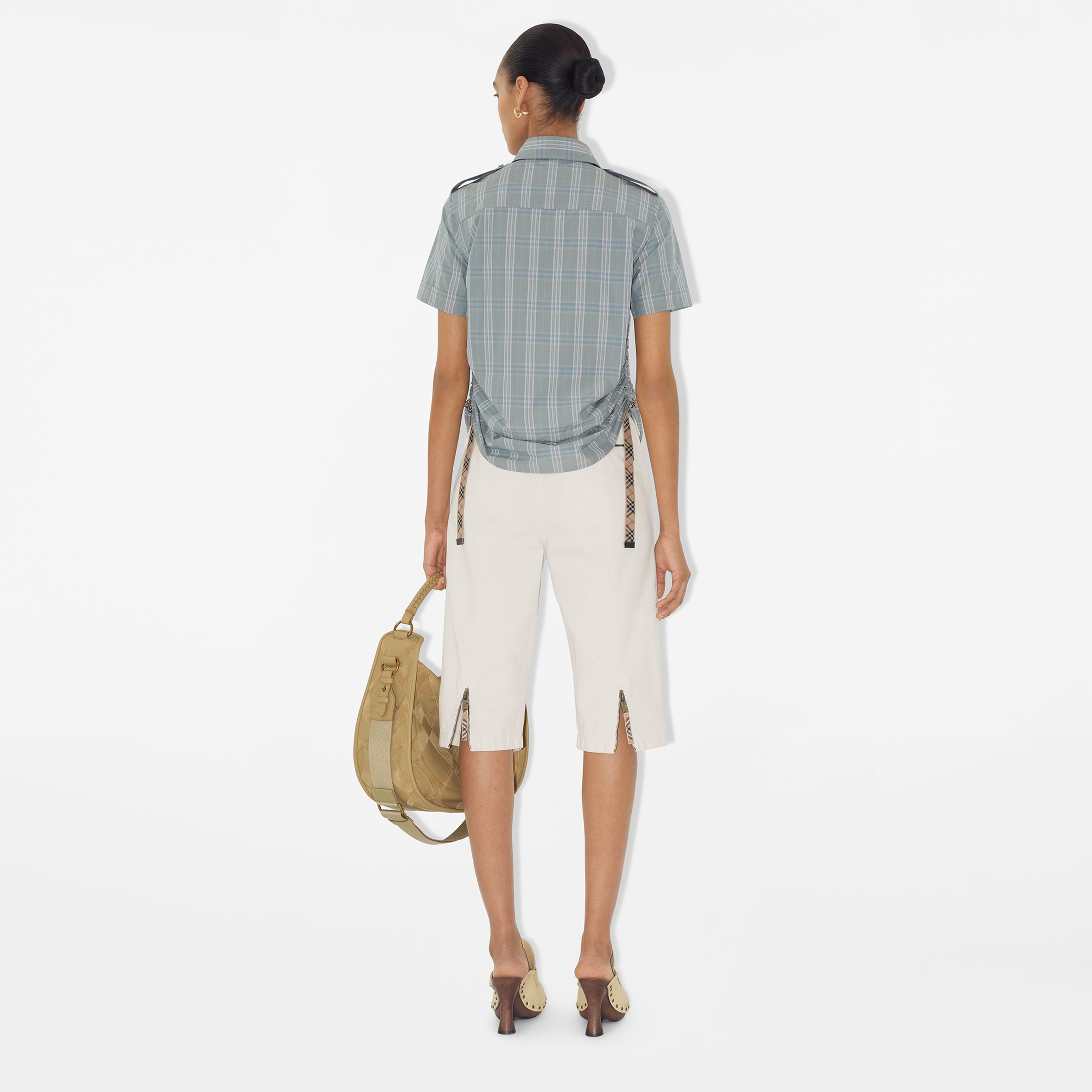 Burberry Sip Cotton Kadın Mavi Gömlek