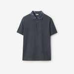 Burberry For Cotton Erkek Gri Polo