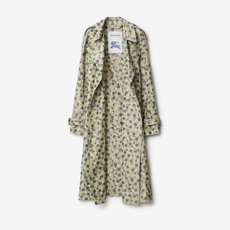 Burberry Cas Long Daisy Lightweight Kadın Sarı Trençkot