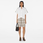 Burberry Giu Regular Fit Cotton Kadın Beyaz Gömlek