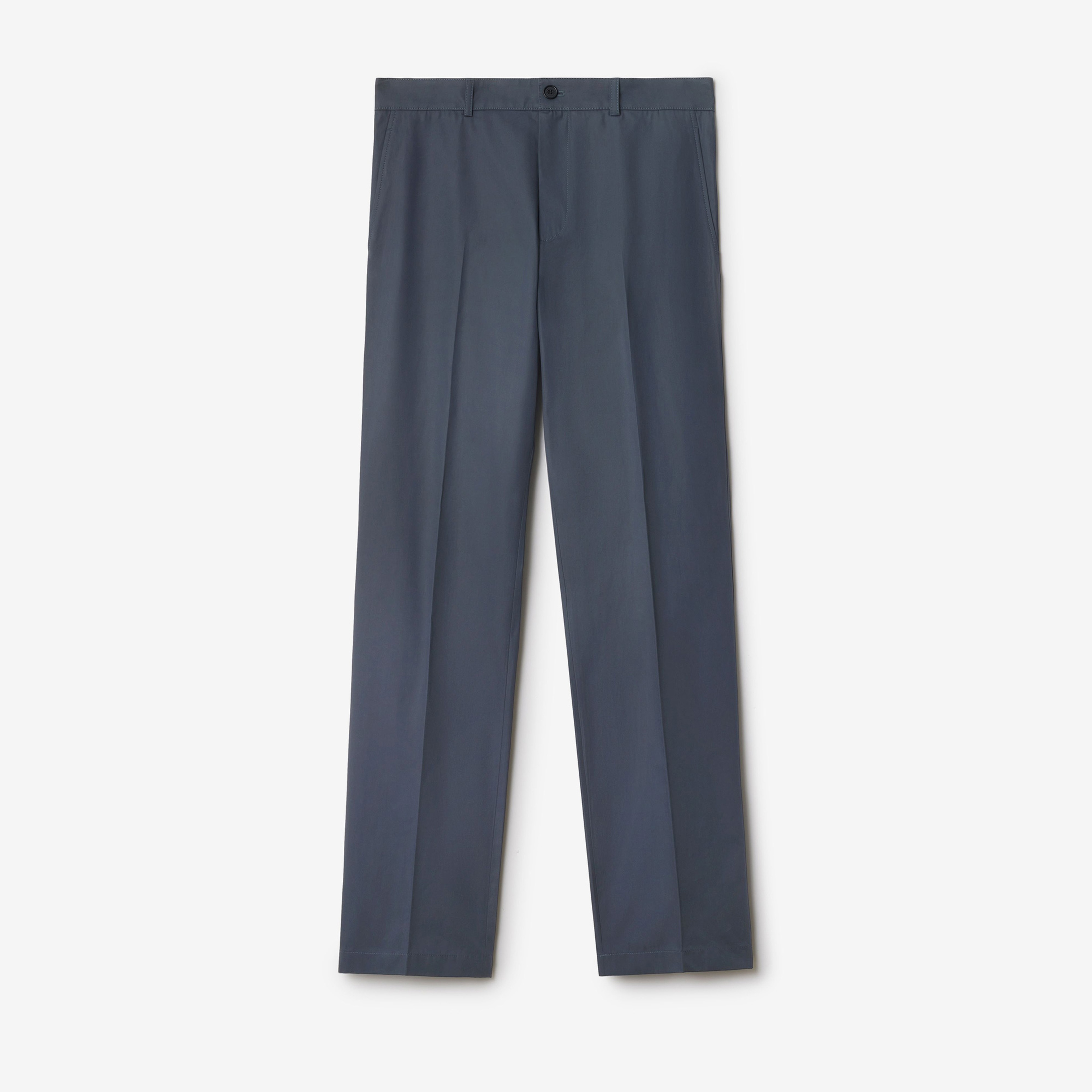 Burberry Pan Cotton Chinos Erkek Gri Pantolon
