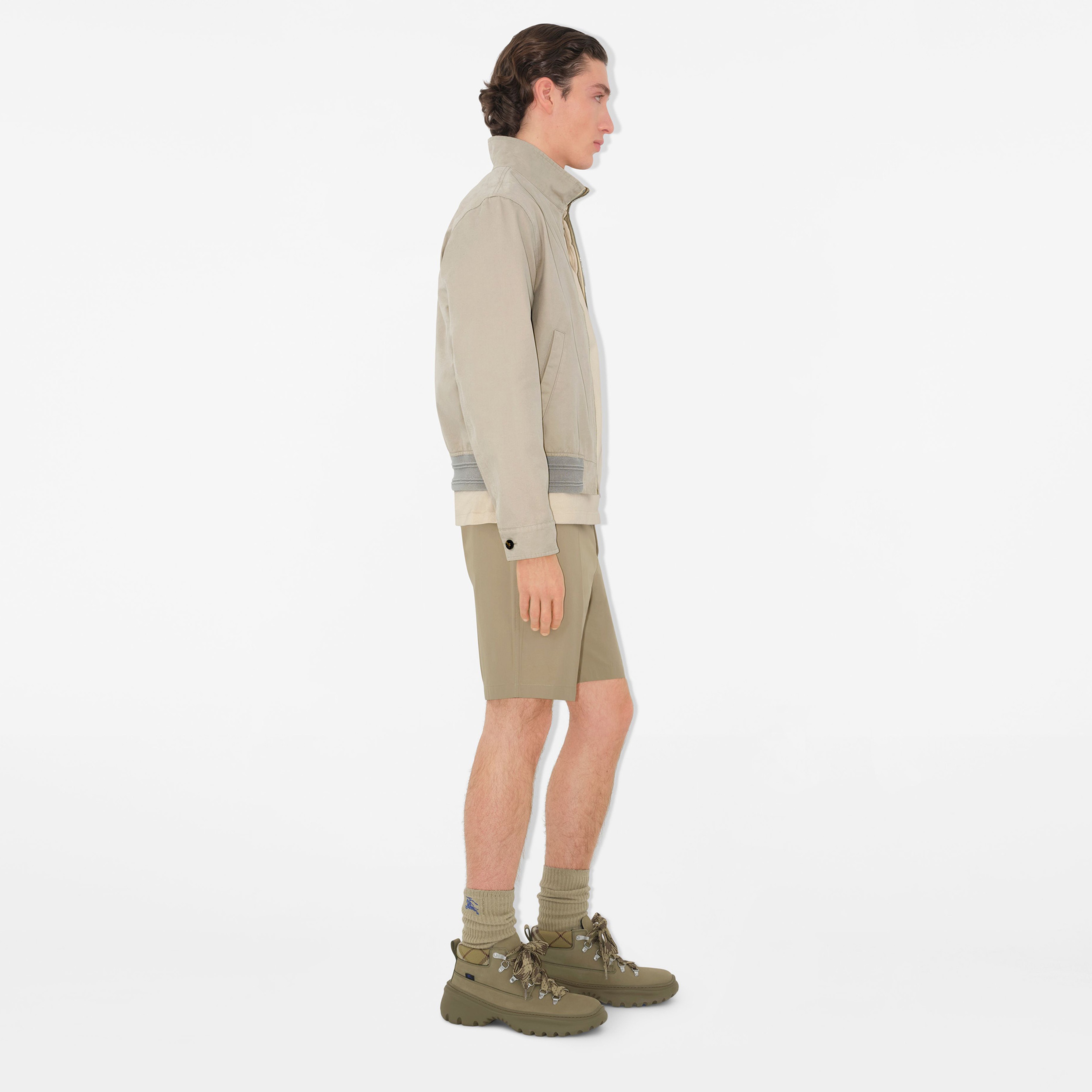 Burberry Pan Cotton Chino Erkek Haki Şort