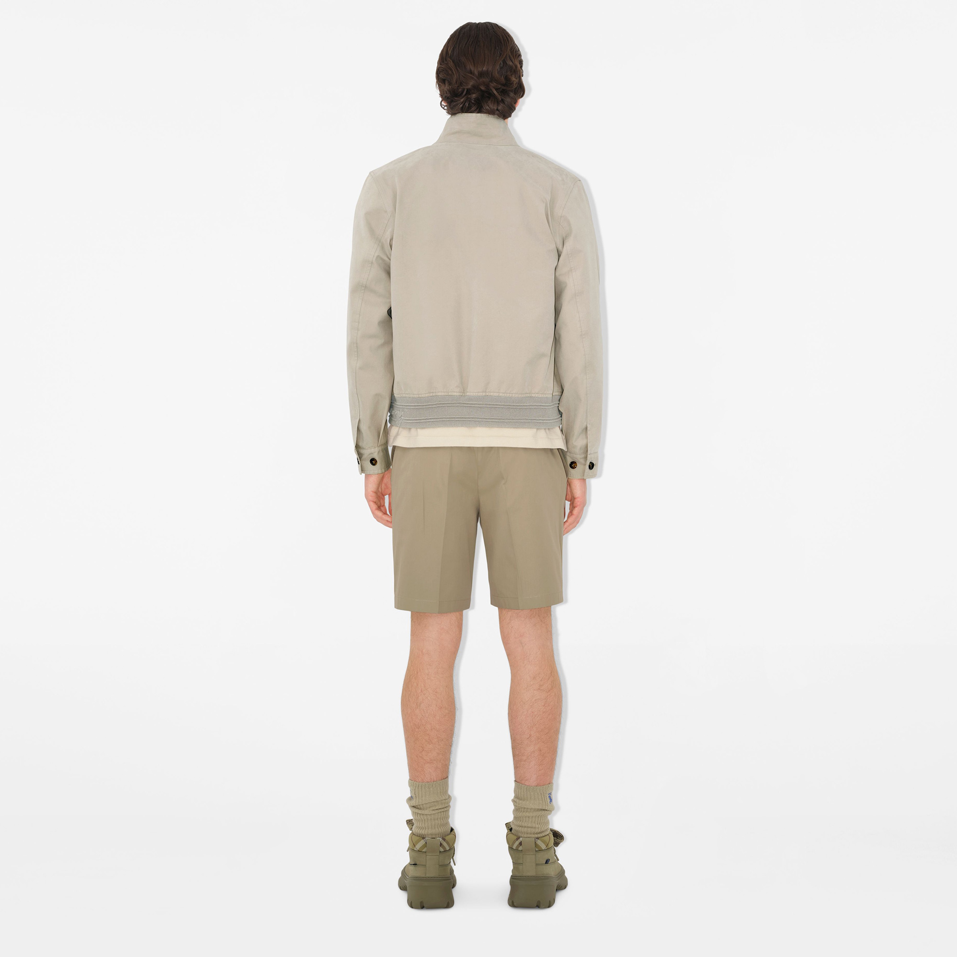 Burberry Pan Cotton Chino Erkek Haki Şort