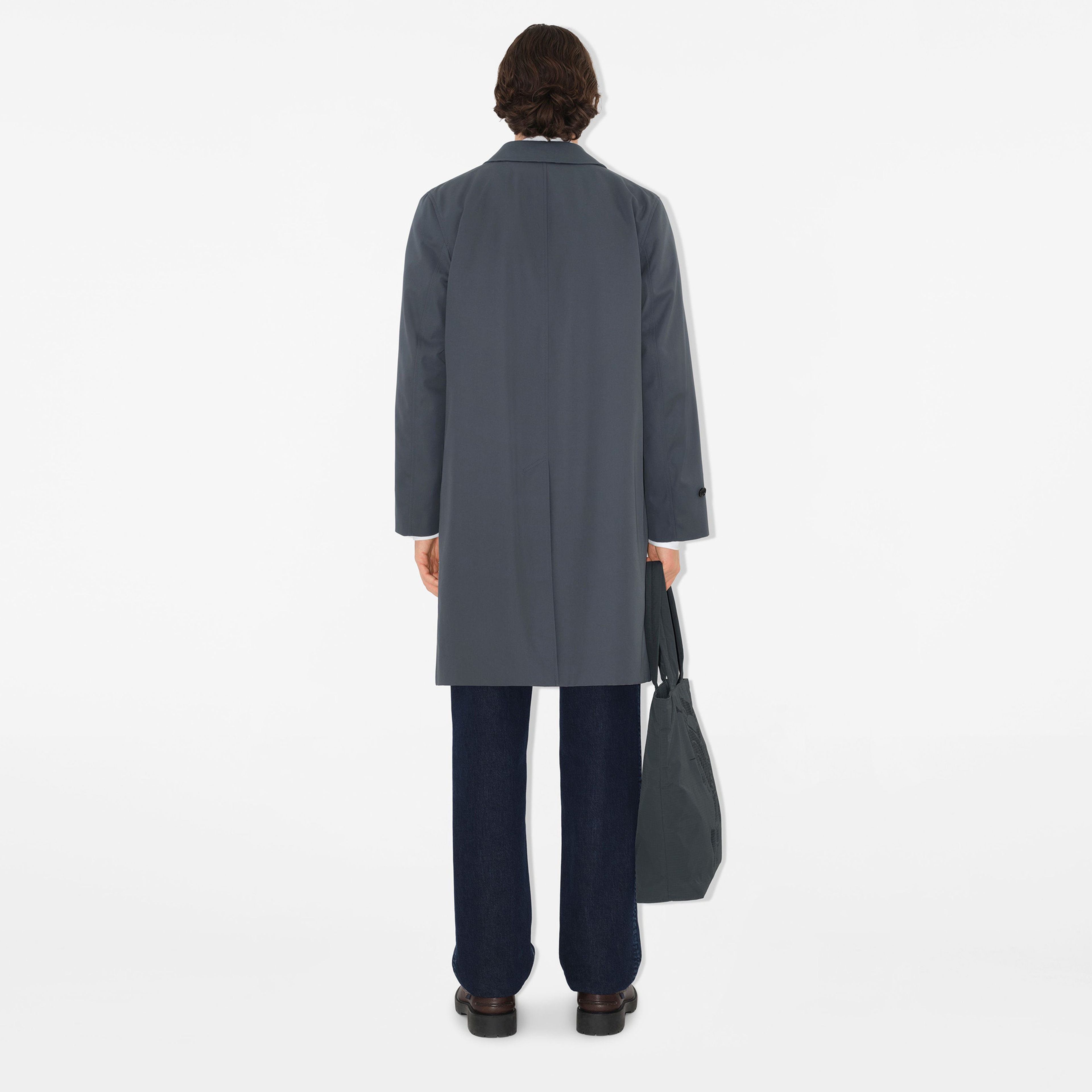 Burberry Cas Long Gabardine Erkek Gri Palto