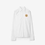 Burberry Sip Crest Cotton Kadın Beyaz Gömlek