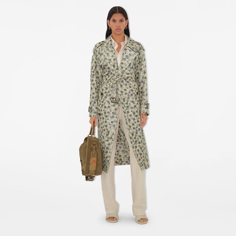Burberry Cas Long Daisy Lightweight Kadın Sarı Trençkot