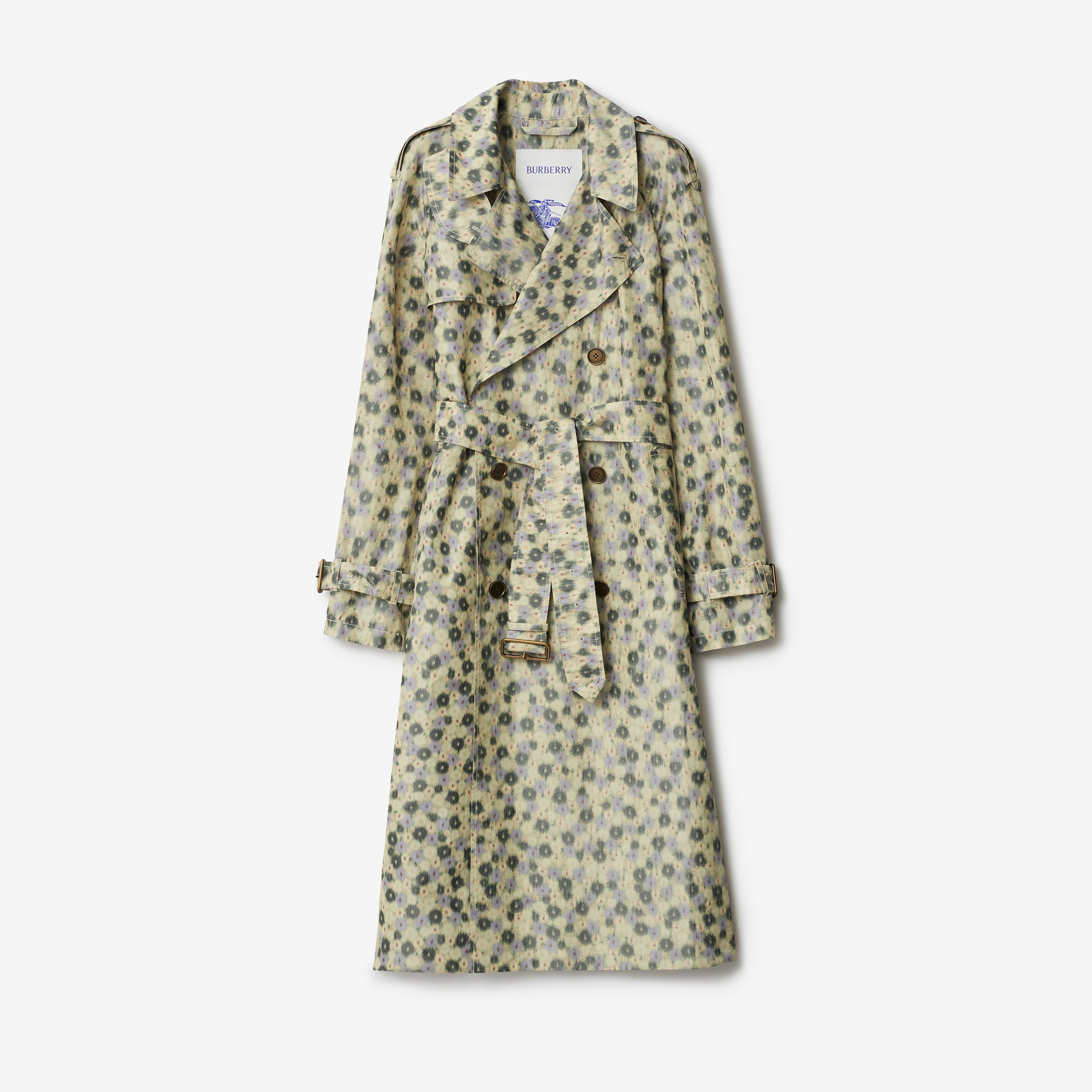 Burberry Cas Long Daisy Lightweight Kadın Sarı Trençkot