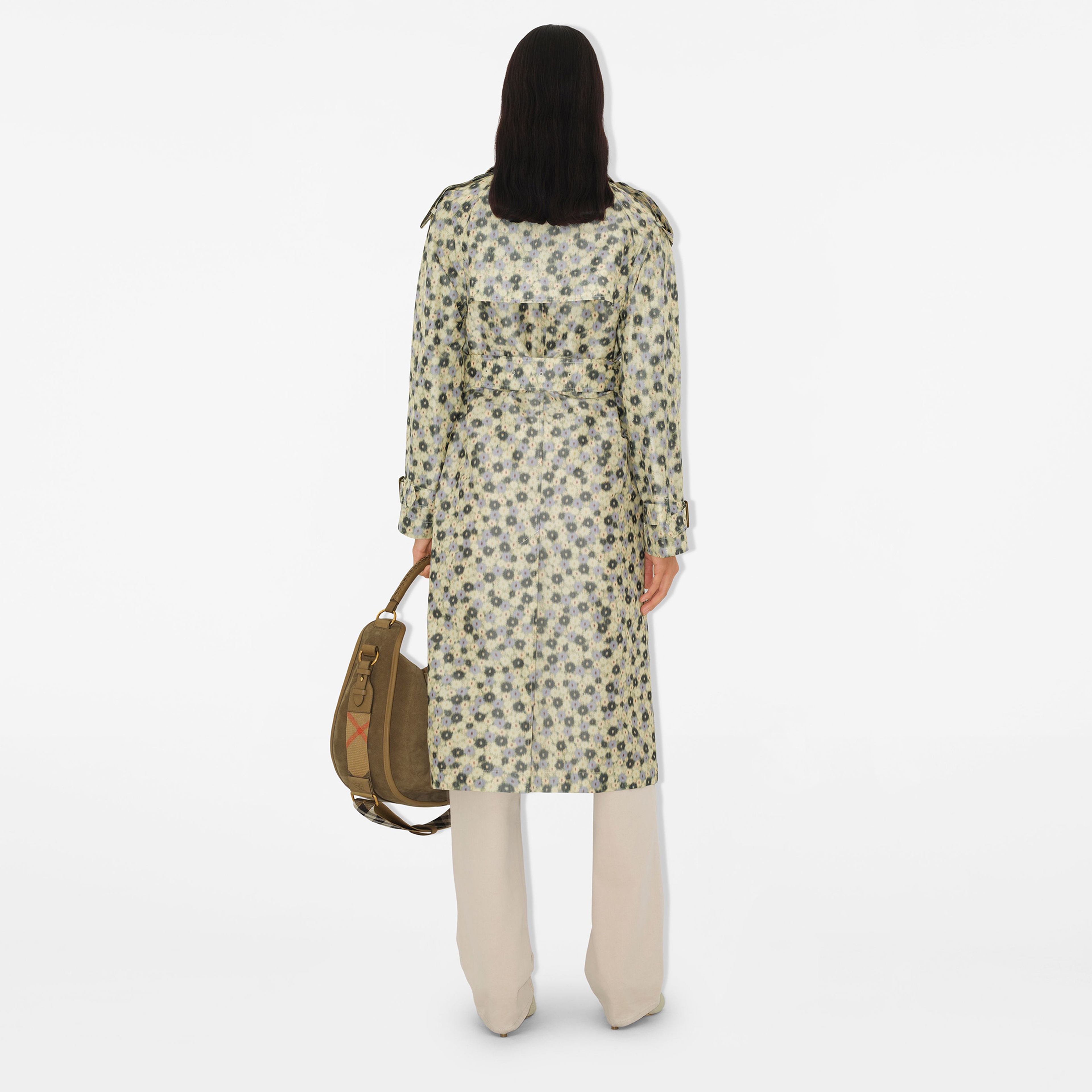 Burberry Cas Long Daisy Lightweight Kadın Sarı Trençkot