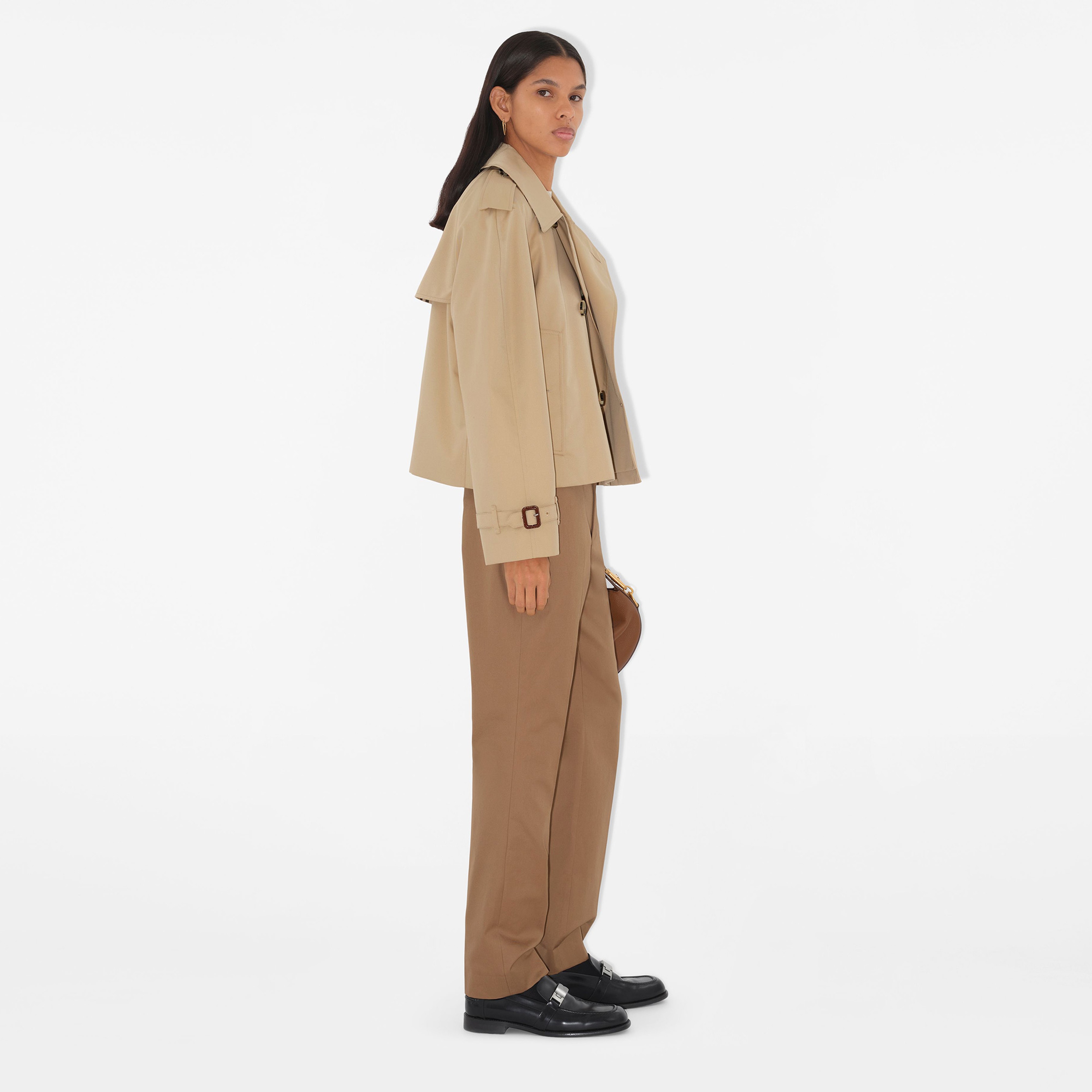 Burberry Gabardine Tailored Kadın Kahverengi Pantolon