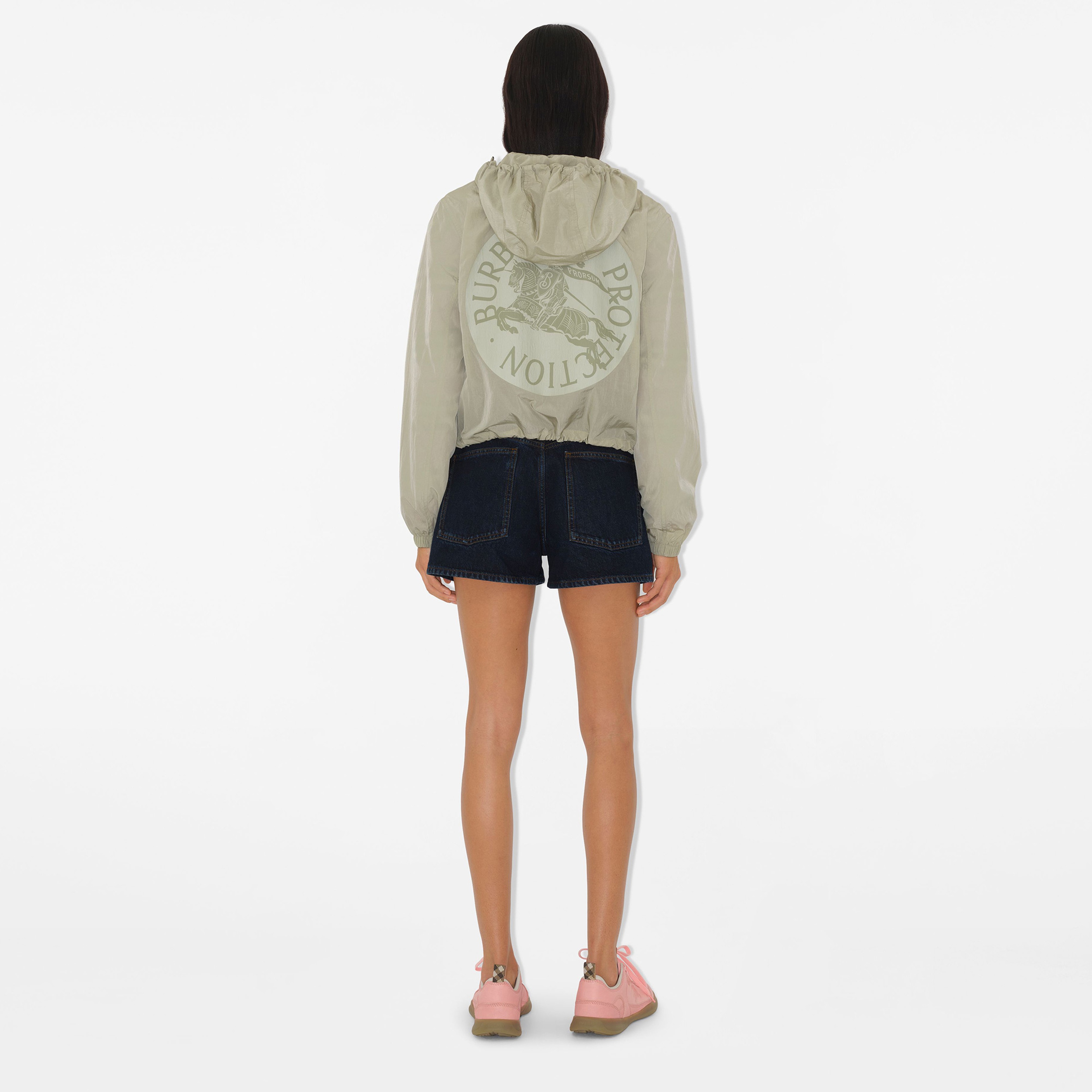 Burberry Tri Badge Nylon Kadın Krem Mont