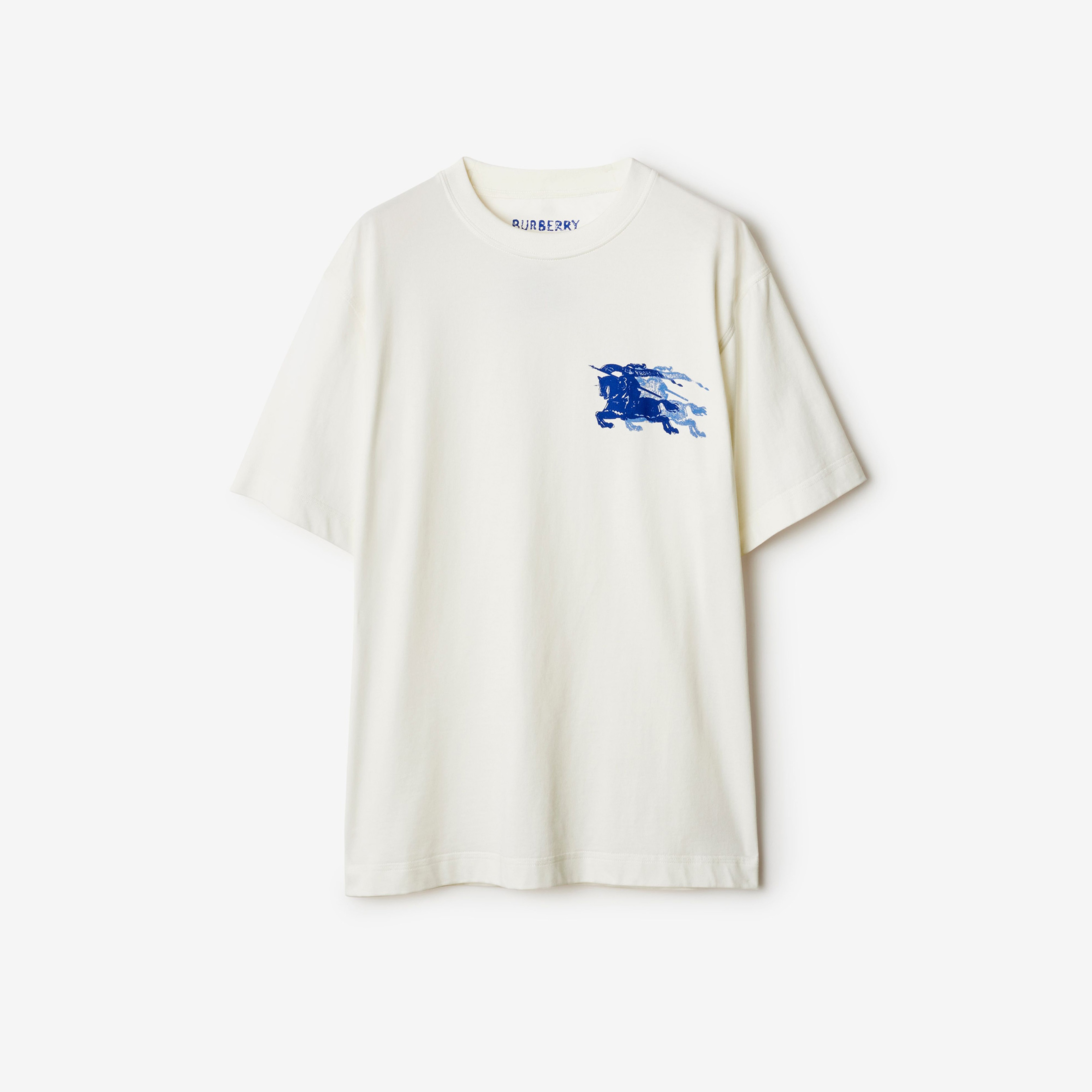 Burberry For Cotton Erkek Beyaz T-Shirt