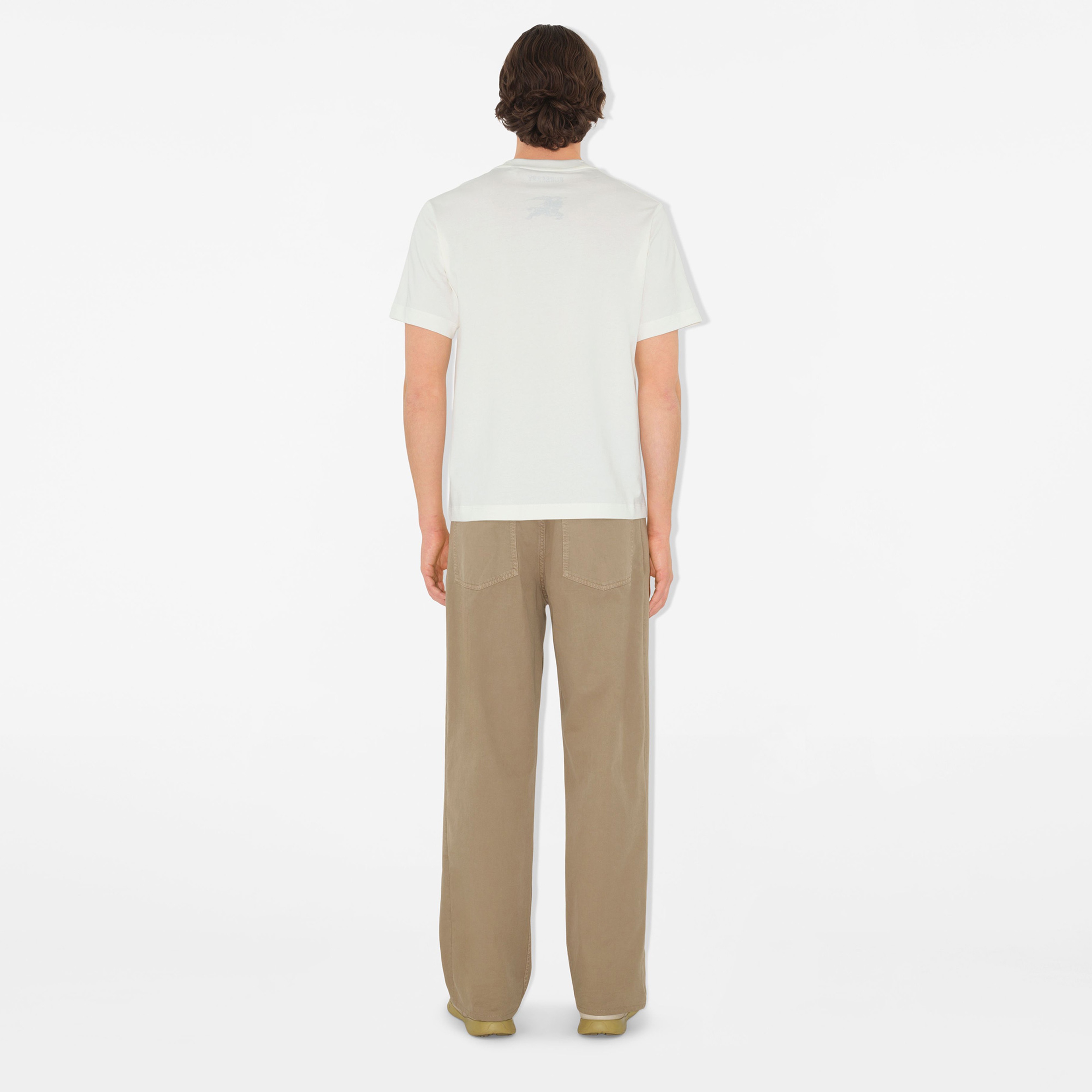 Burberry For Cotton Erkek Beyaz T-Shirt
