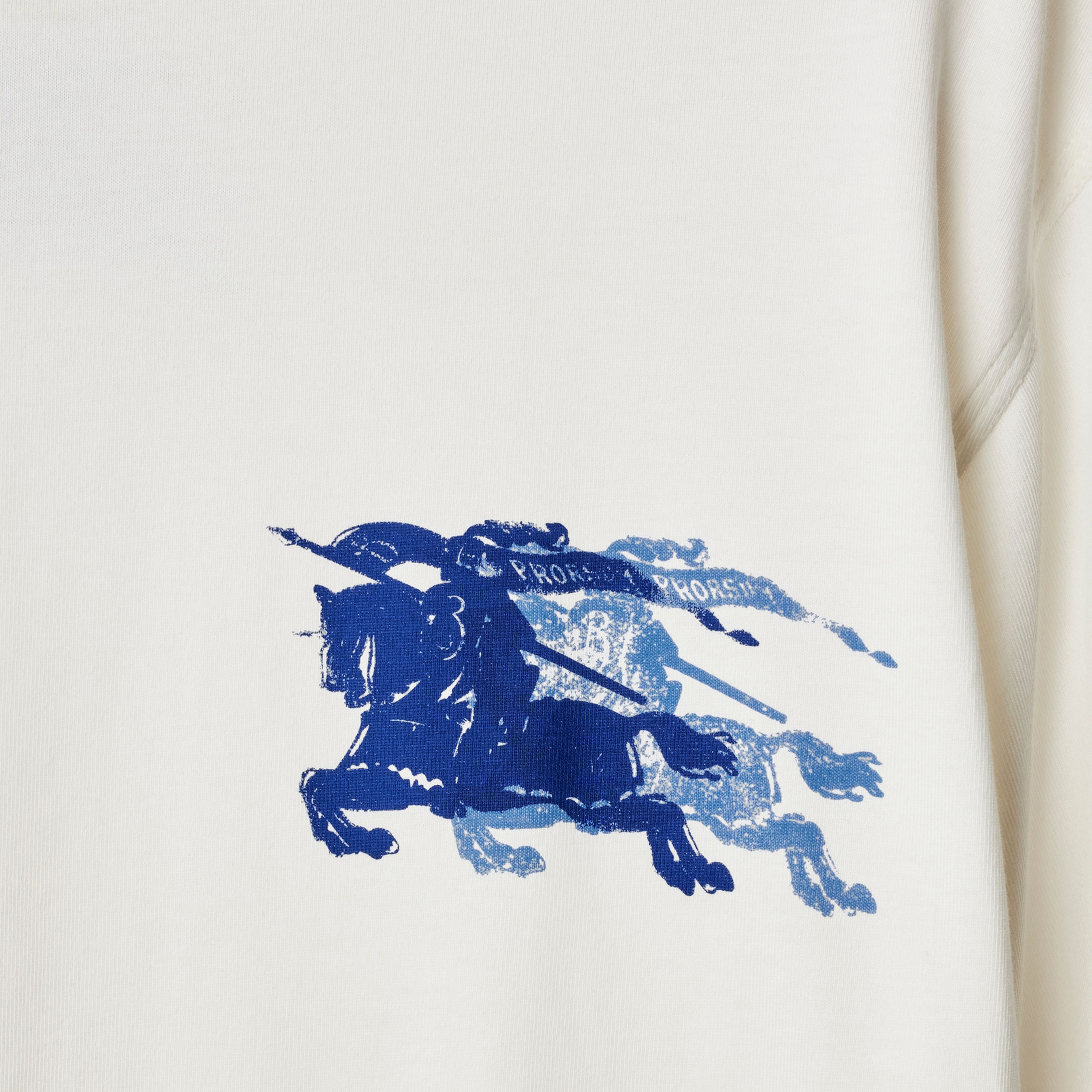 Burberry For Cotton Erkek Beyaz T-Shirt