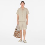 Burberry Sip Relaxed Fit Knot Logo Cotton Erkek Krem Gömlek