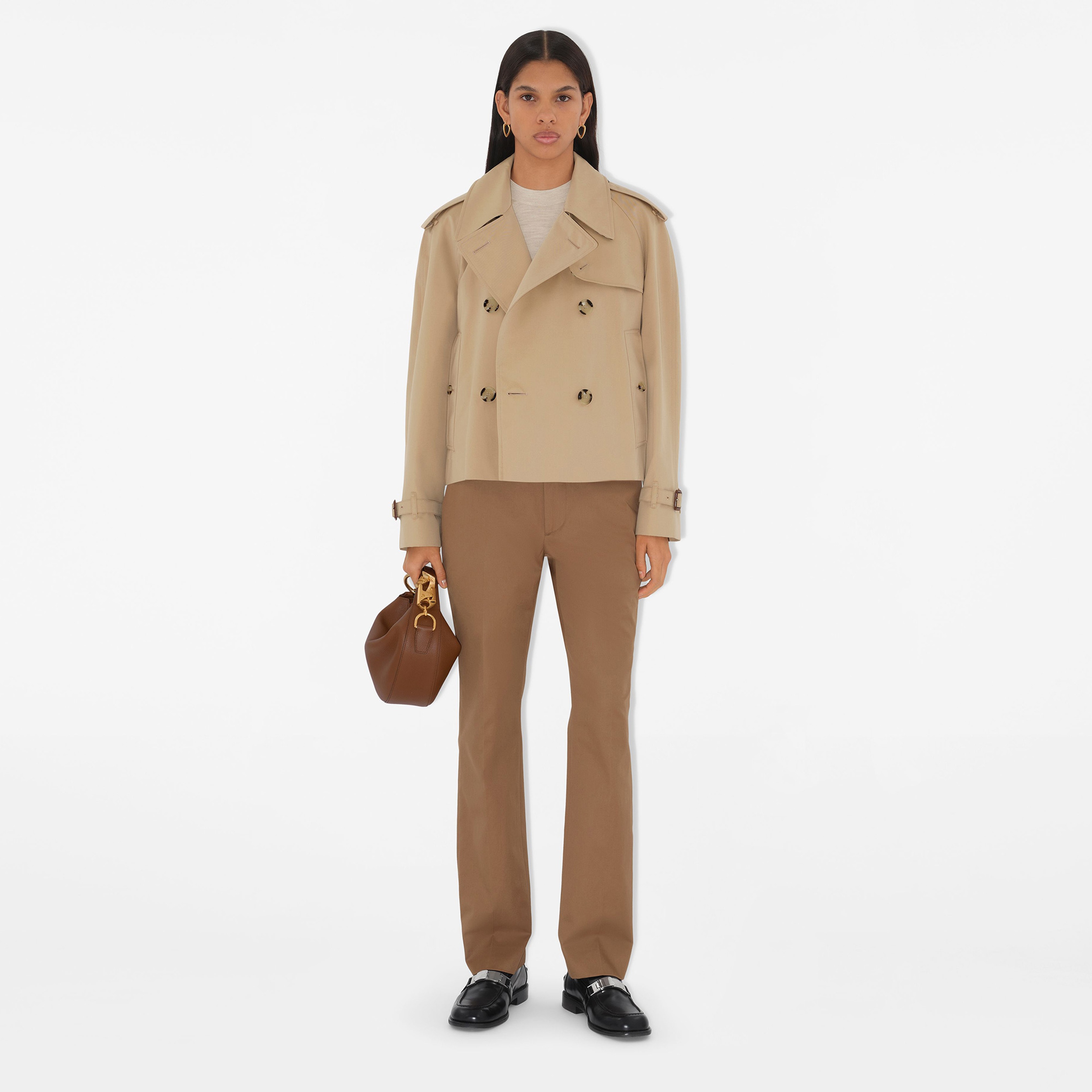 Burberry Gabardine Tailored Kadın Kahverengi Pantolon