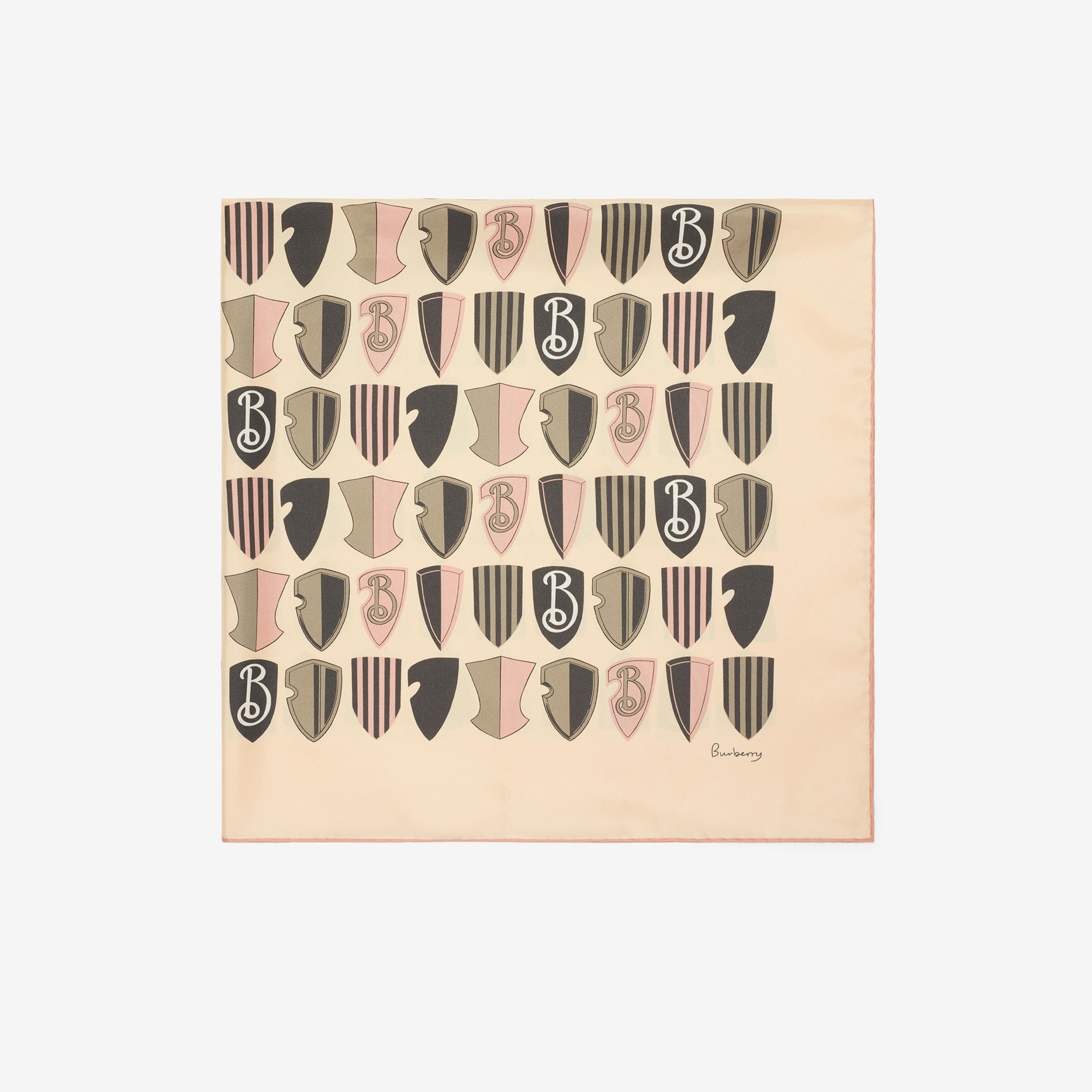 Burberry Collect Geometric Shield Silk Kadın Bej Şal