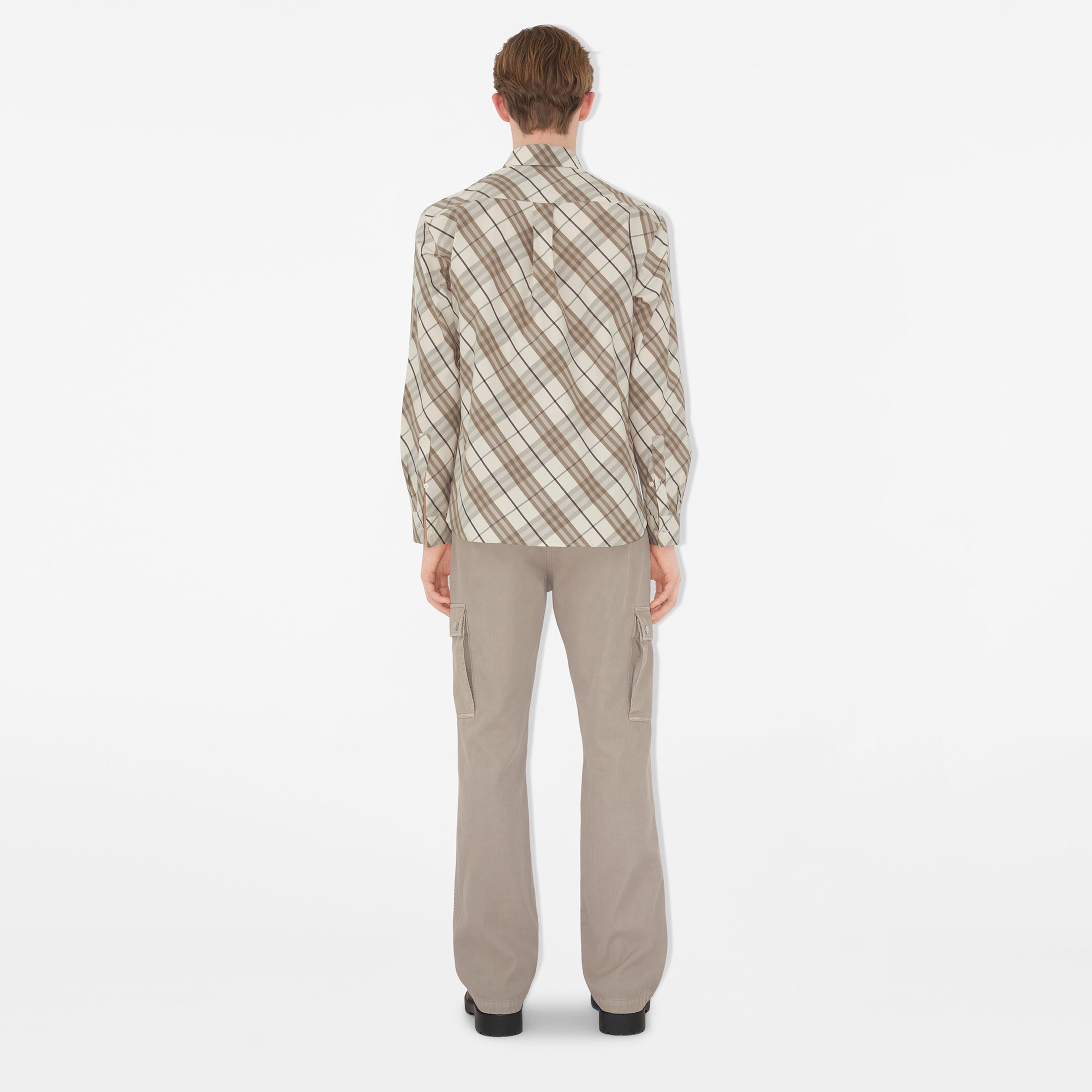 Burberry Sip Regular Fit Cotton Erkek Krem Gömlek