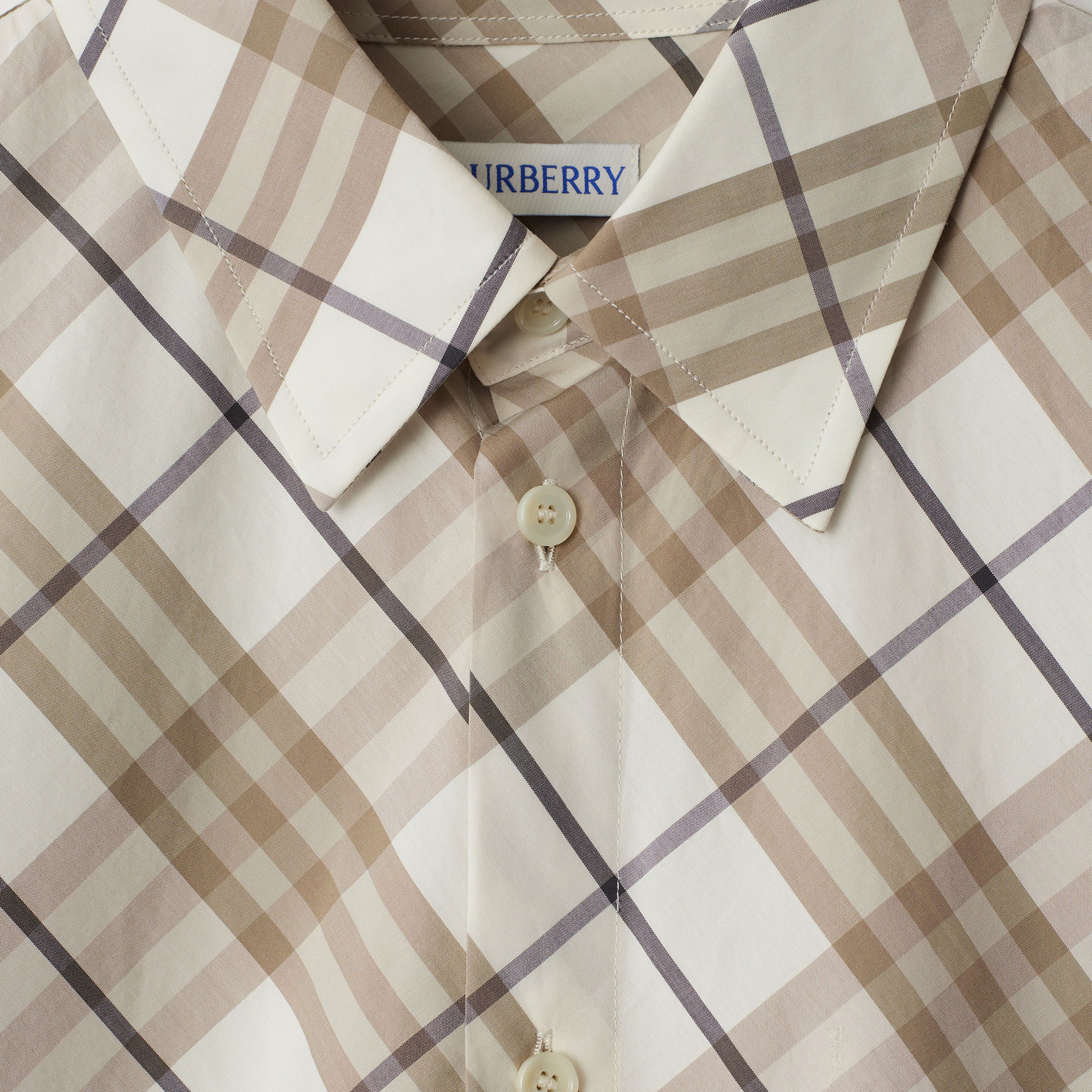 Burberry Sip Regular Fit Cotton Erkek Krem Gömlek