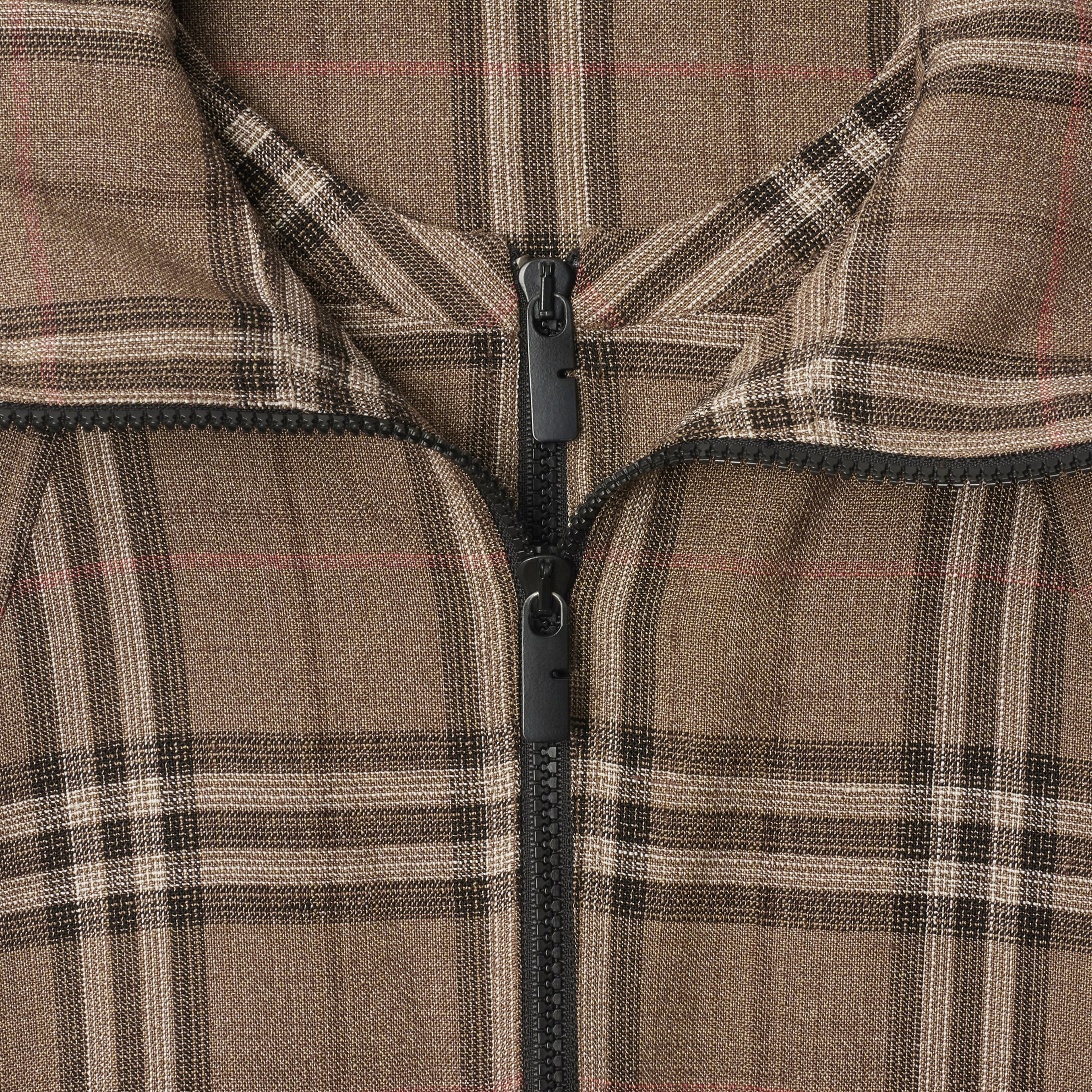 Burberry Giu Silk Blend Half-Zip Erkek Haki Mont