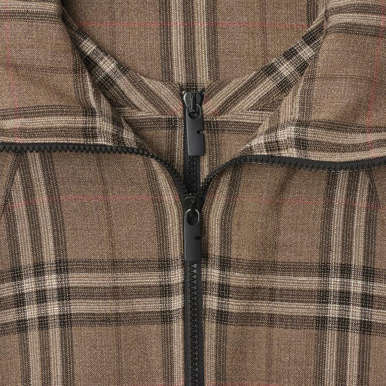 Burberry Giu Silk Blend Half-Zip Erkek Haki Mont
