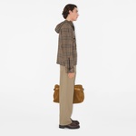 Burberry Giu Silk Blend Half-Zip Erkek Haki Mont
