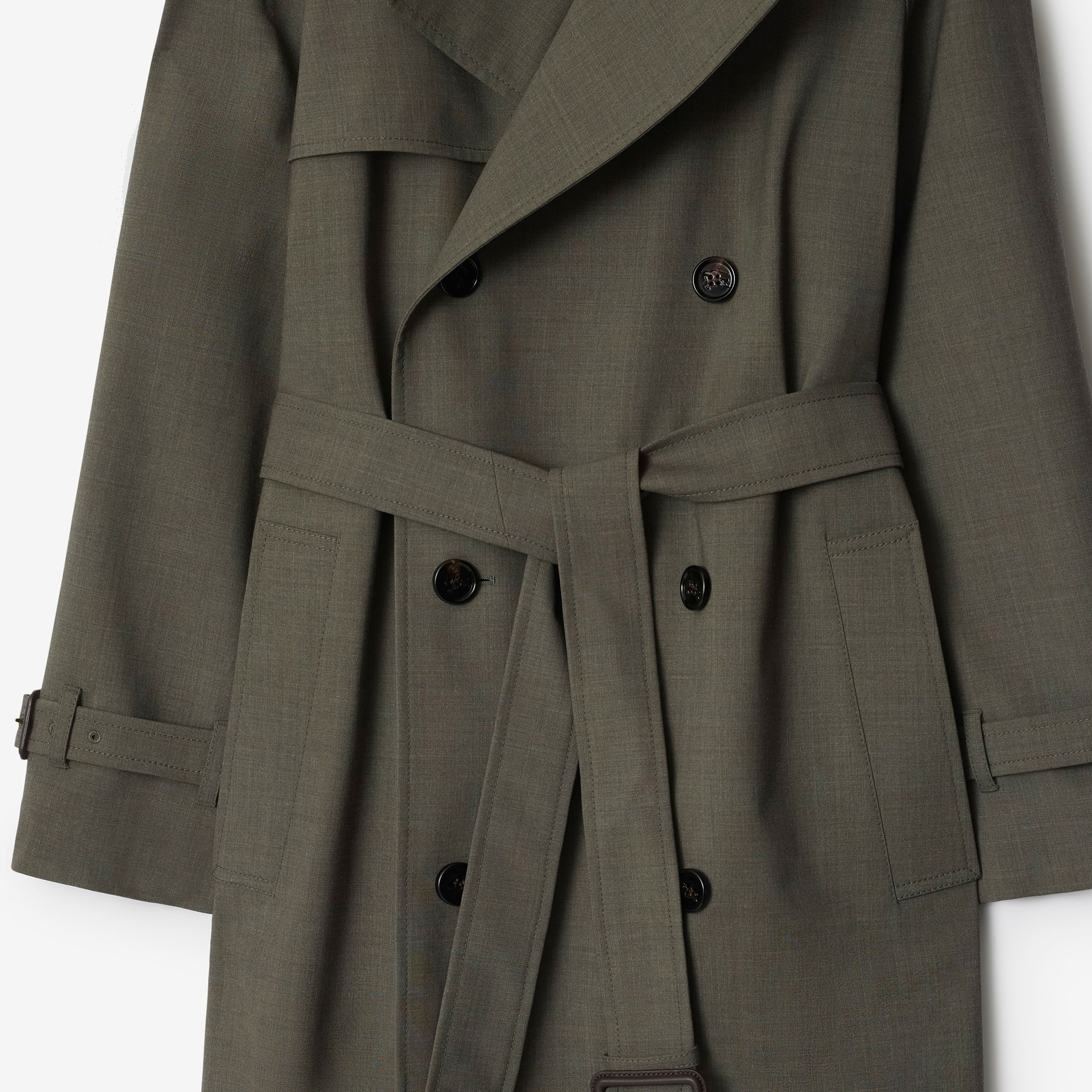Burberry Giu Long Stretch Wool Kadın Yeşil Trençkot68105292| Occasion