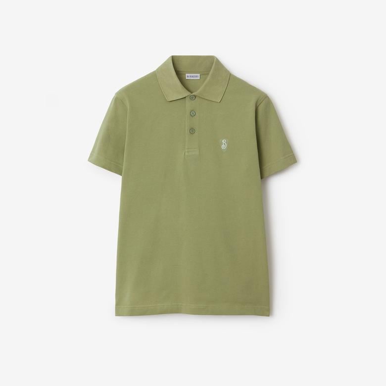 Burberry For Cotton Erkek Haki Polo