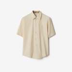 Burberry Ros Slim Fit Cotton Erkek Krem Gömlek