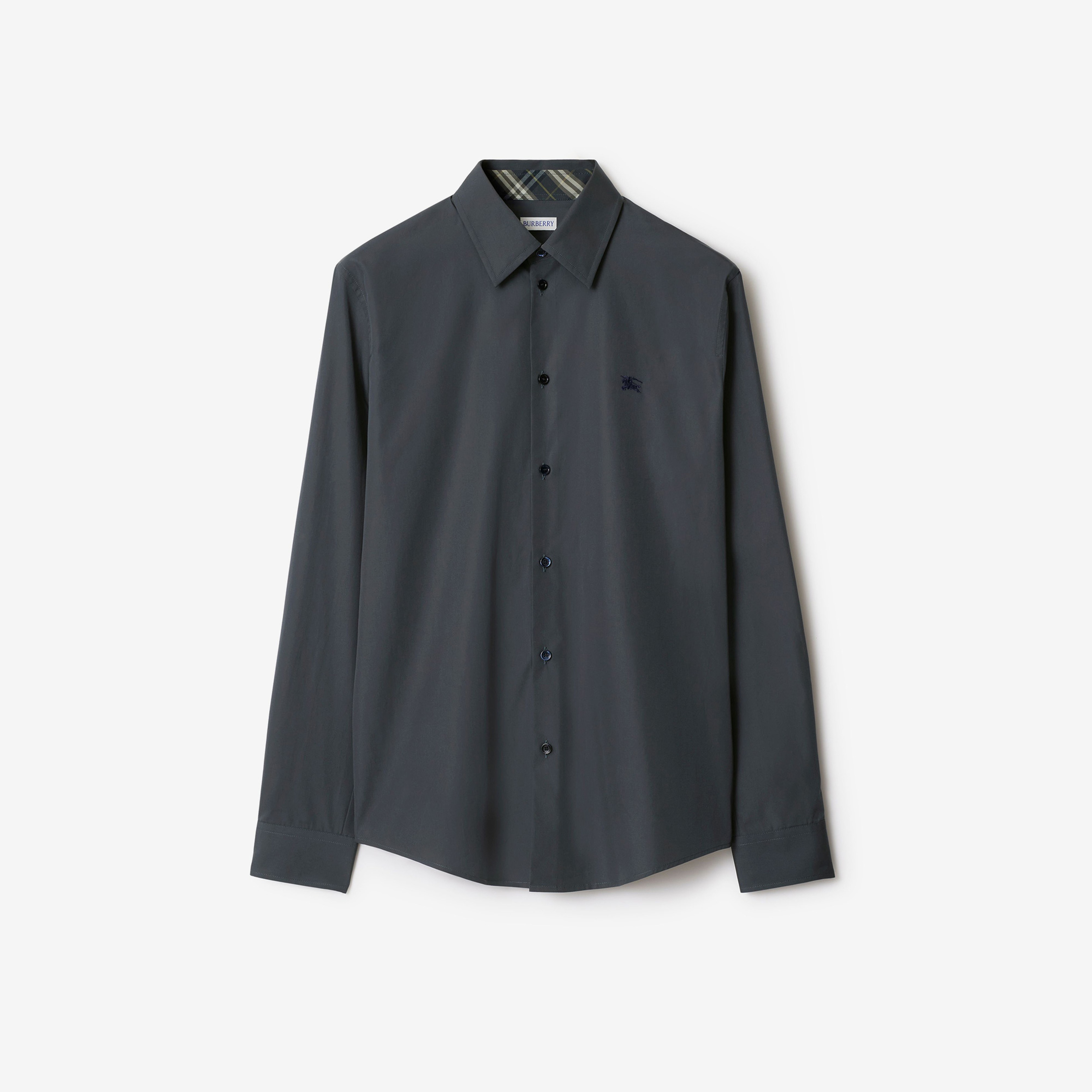 Burberry Ros Slim Fit Cotton Erkek Mavi Gömlek