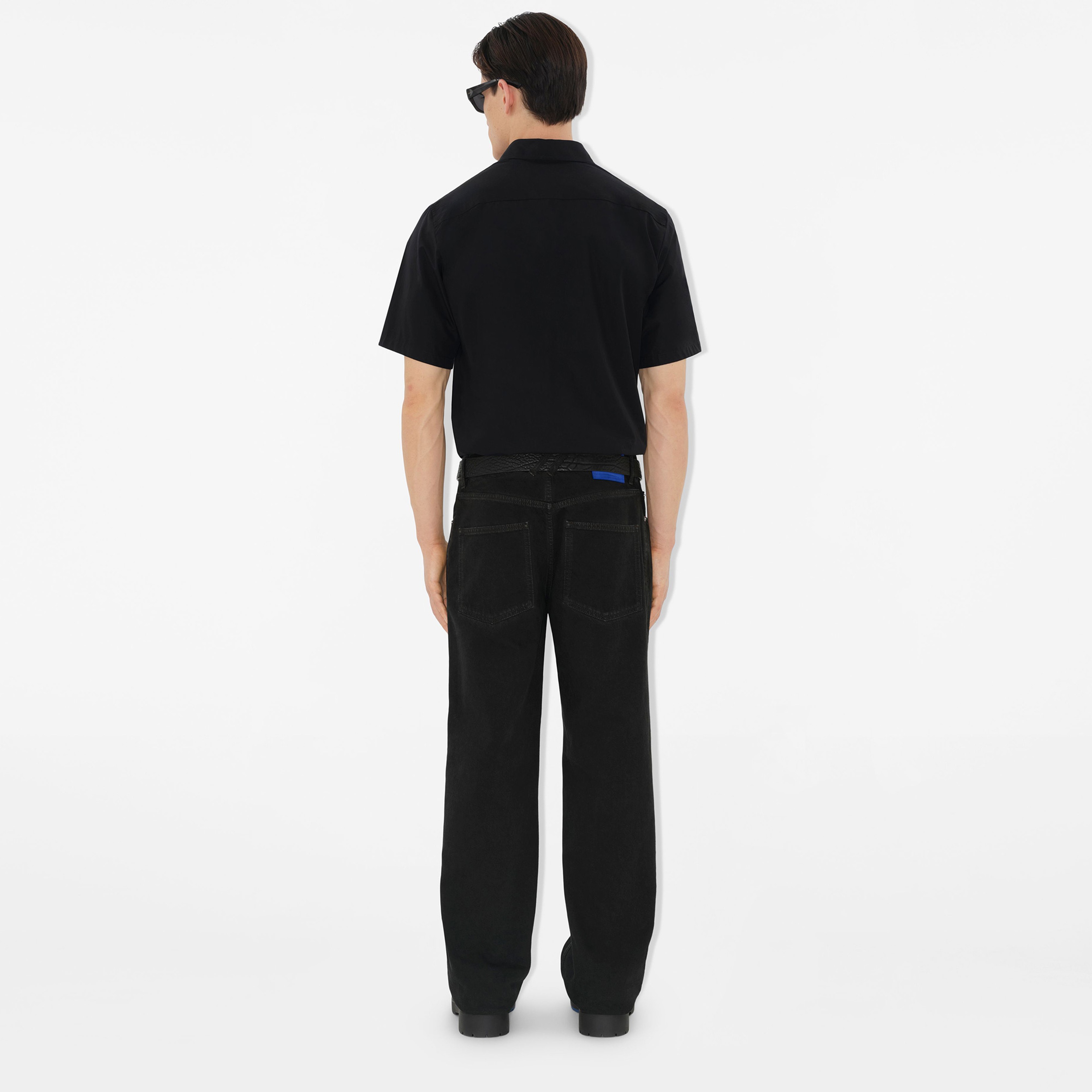 Burberry Ros Slim Fit Cotton Erkek Siyah Gömlek