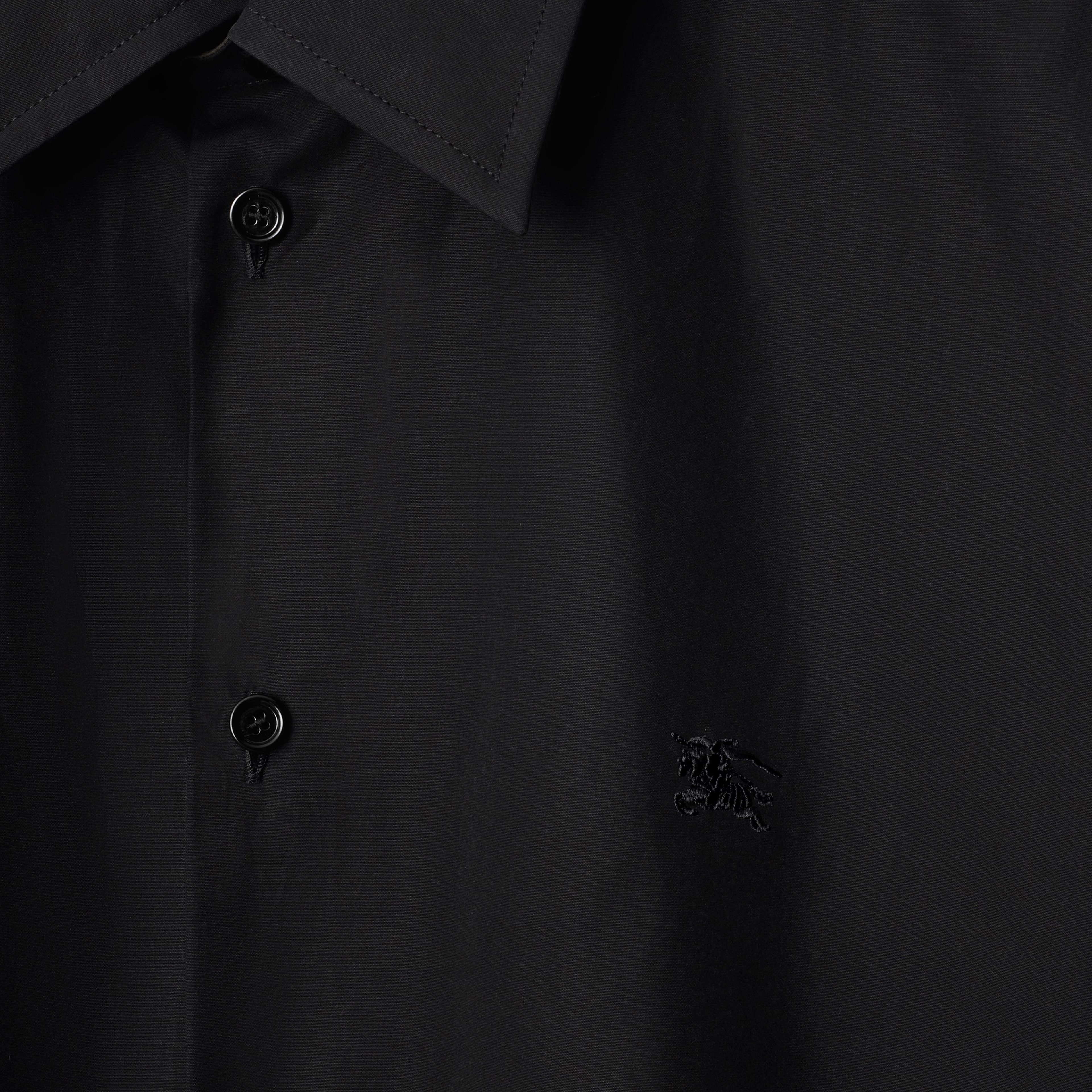 Burberry Ros Slim Fit Cotton Erkek Siyah Gömlek