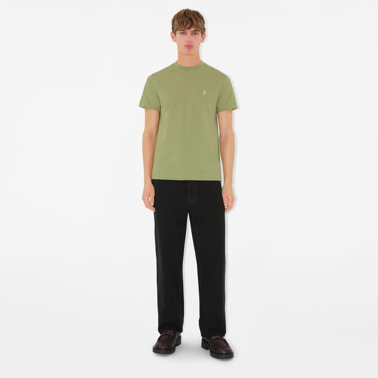Burberry For Cotton Erkek Haki T-Shirt