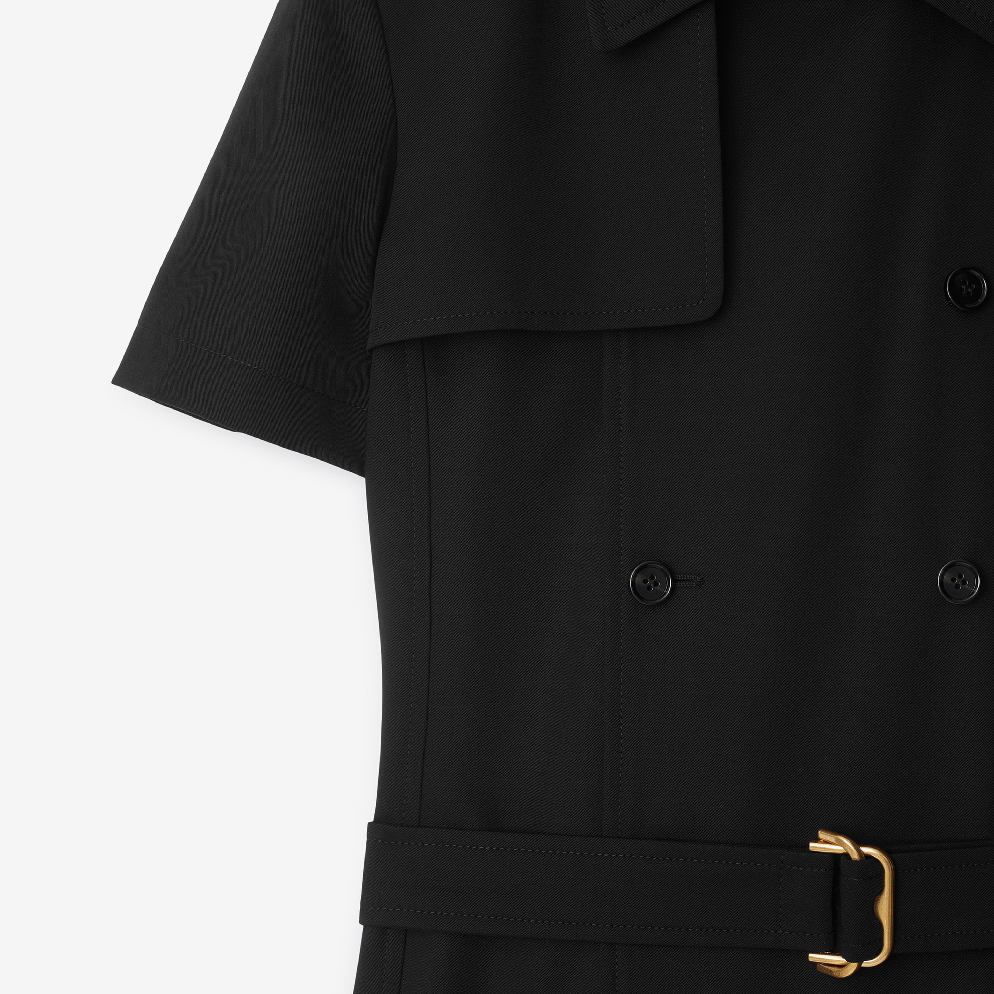 Burberry Ros Wool Kadın Siyah Elbise