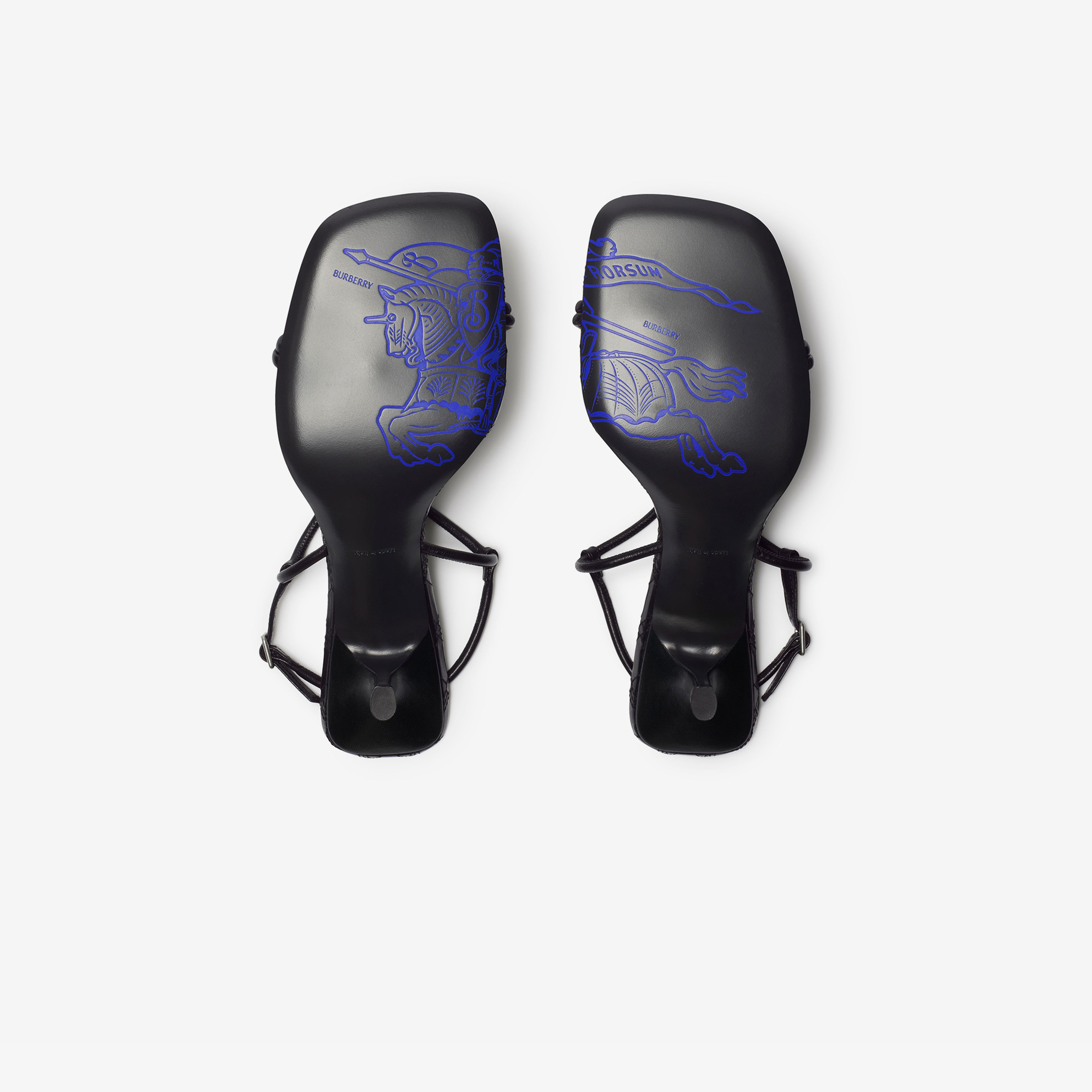 Burberry Leather Ronda Mid Kadın Siyah Sandalet