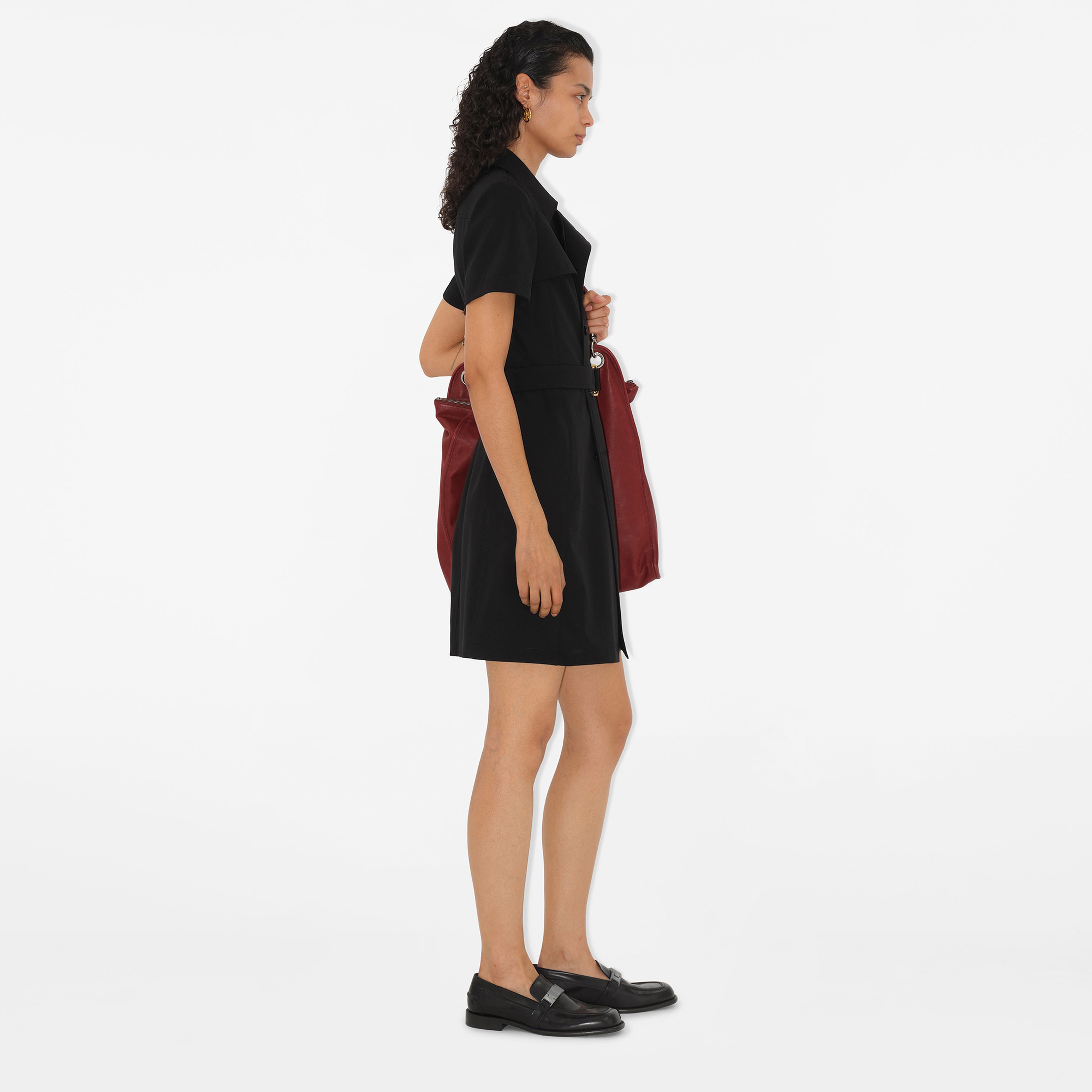 Burberry Ros Wool Kadın Siyah Elbise